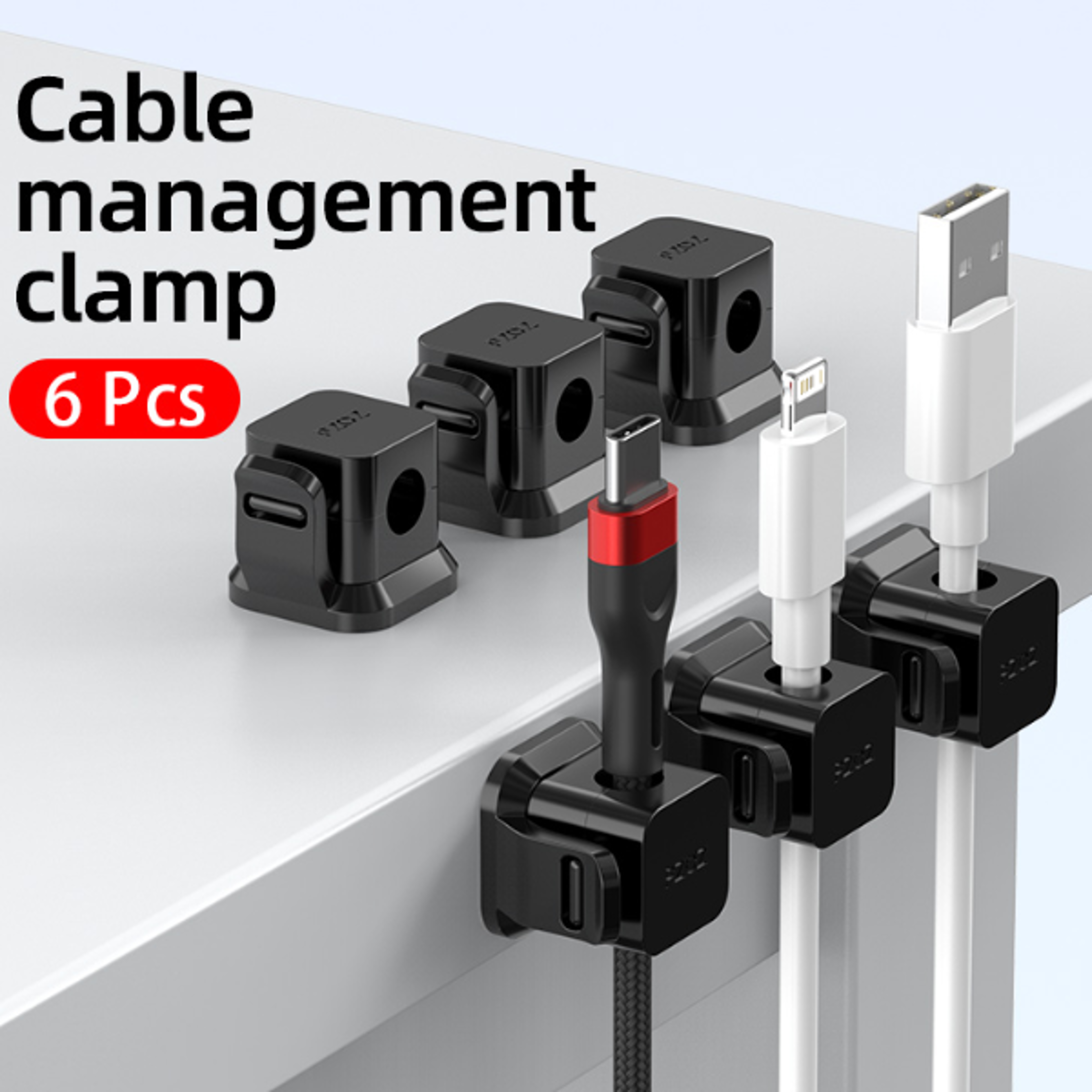 usb cable winder, desktop tidy clips for earphone cord, cable organizer management wire holder for data line protection