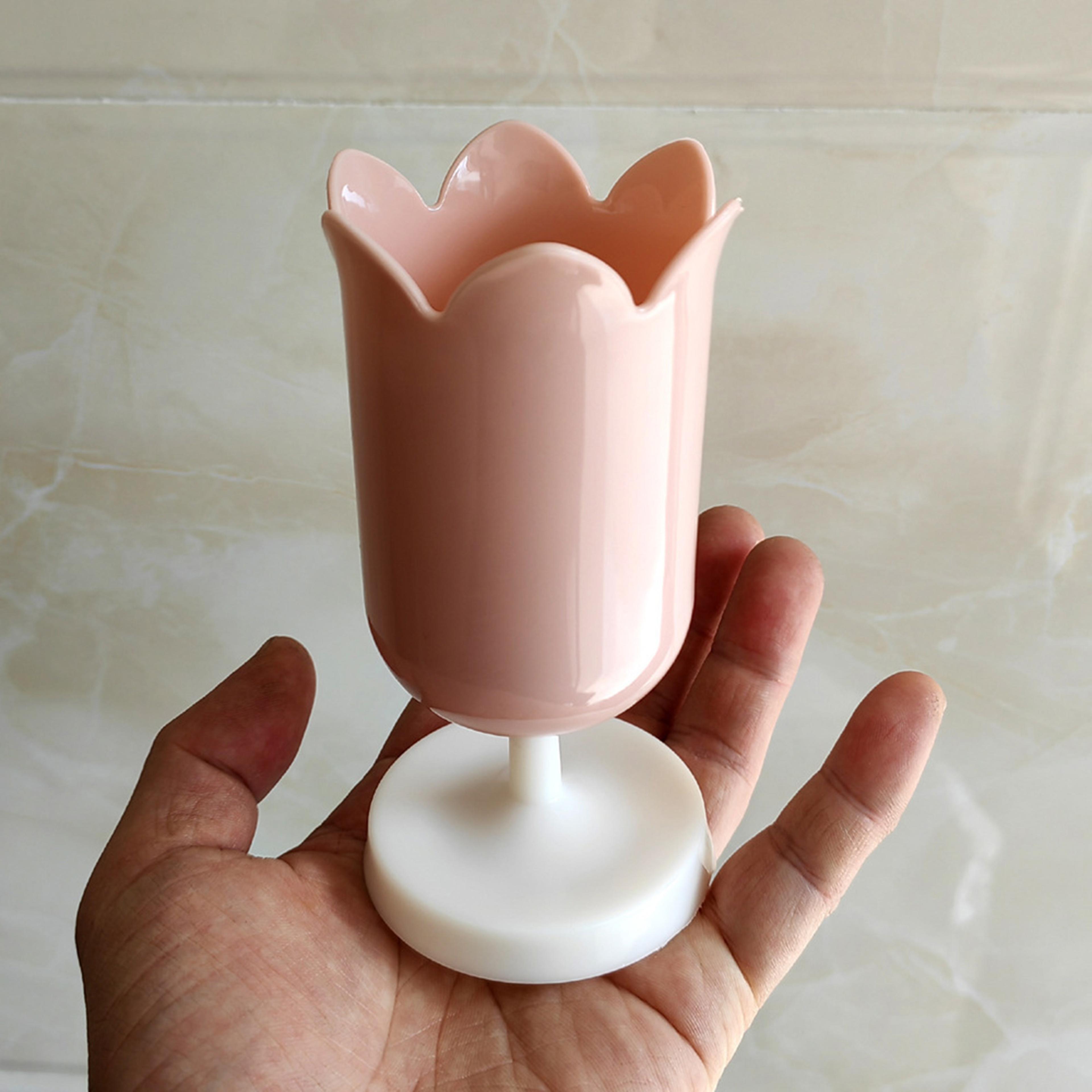 Tulip Shaped Pen Holder Creative Makeup Brush Storage Box Desk Organizer For Students And Women 5
