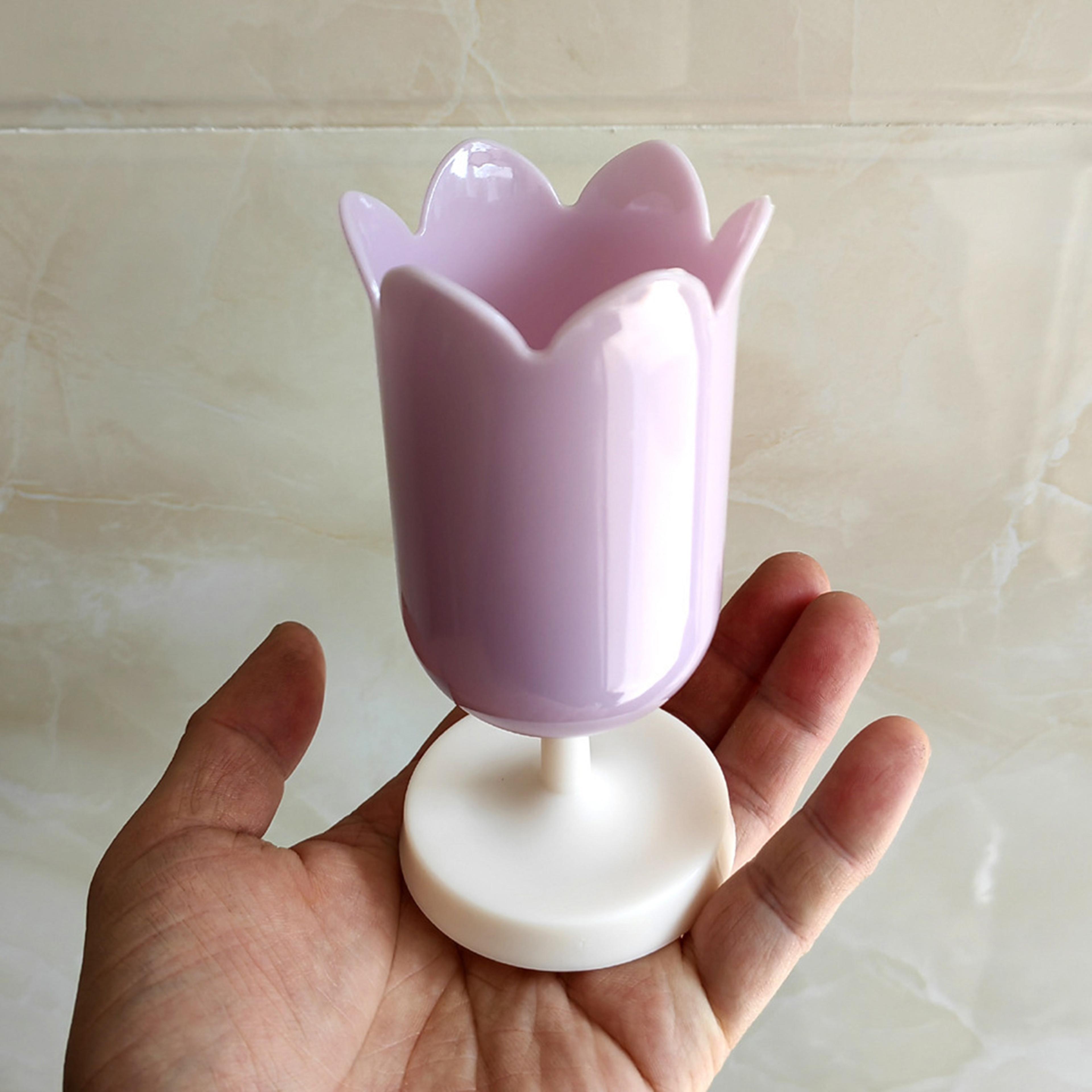 Tulip Shaped Pen Holder Creative Makeup Brush Storage Box Desk Organizer For Students And Women 8