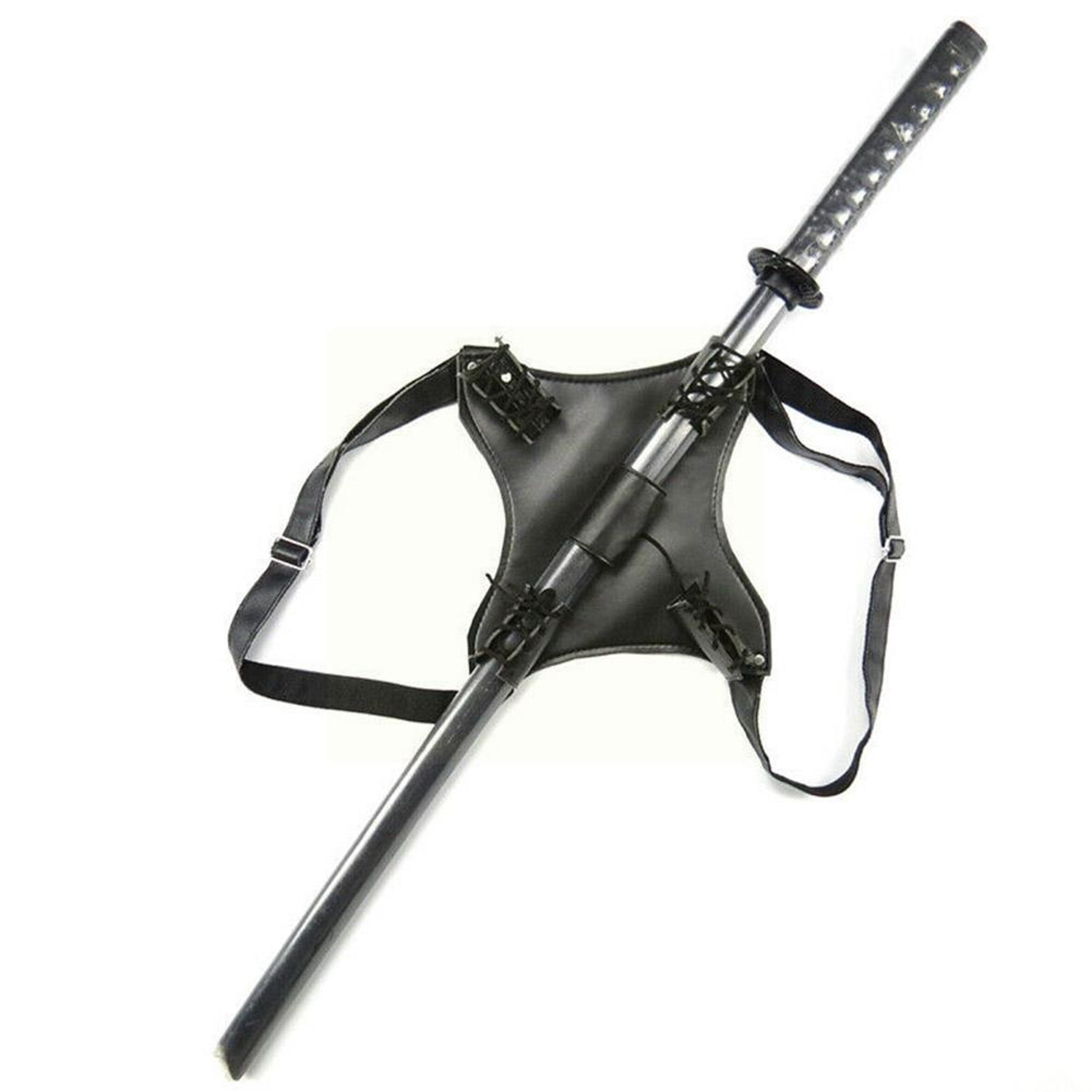 katana sword strap leather belt, two scabbard pu leather strap for sword holder