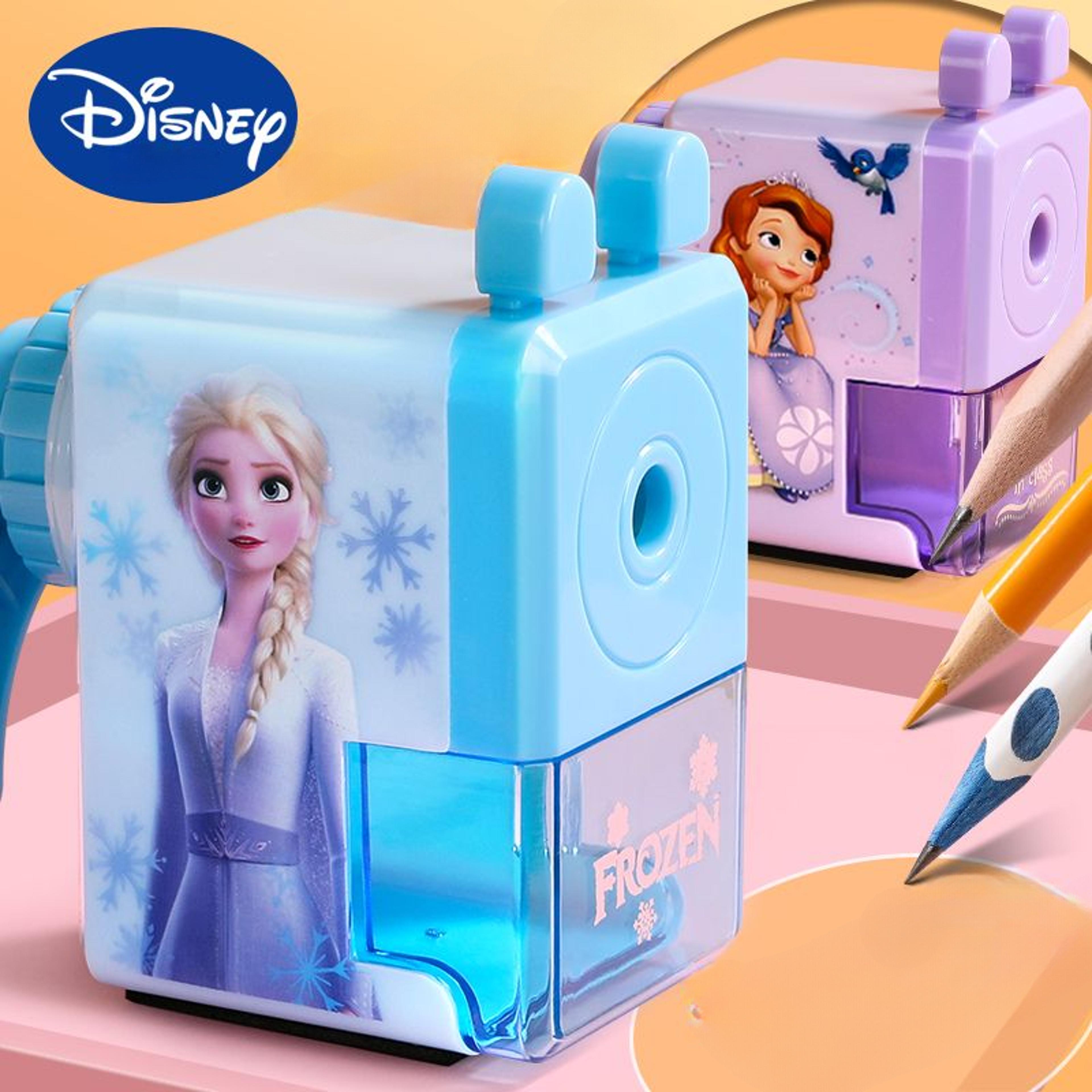portable anti-wear pencil sharpener with cute disney frozen elsa cartoon design, ideal for children's learning