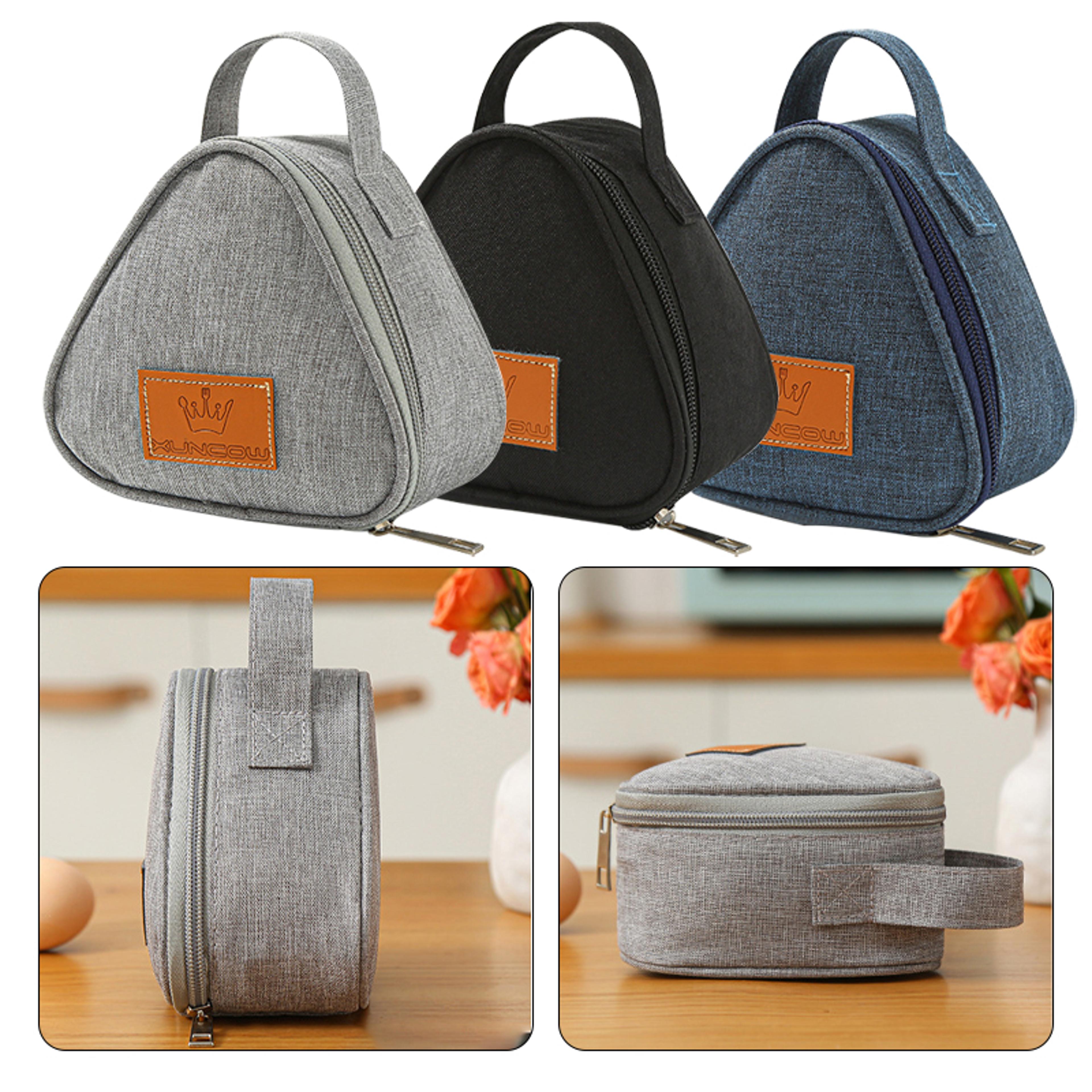 mini aluminum foil lunch bag, cute triangular insulation bag for rice balls, portable outdoor lunch box