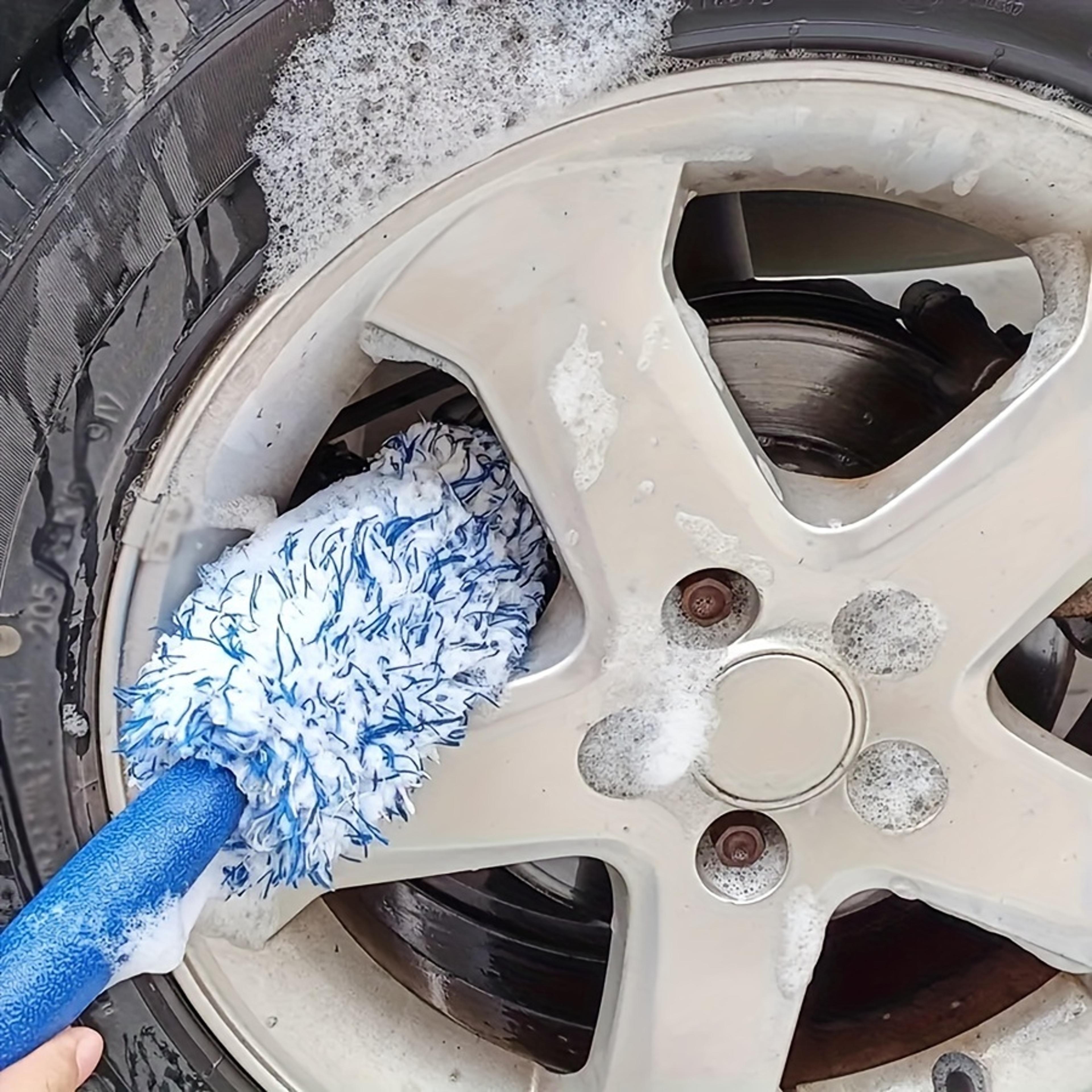 multifunctional car cleaning brush tool for tire and rim care