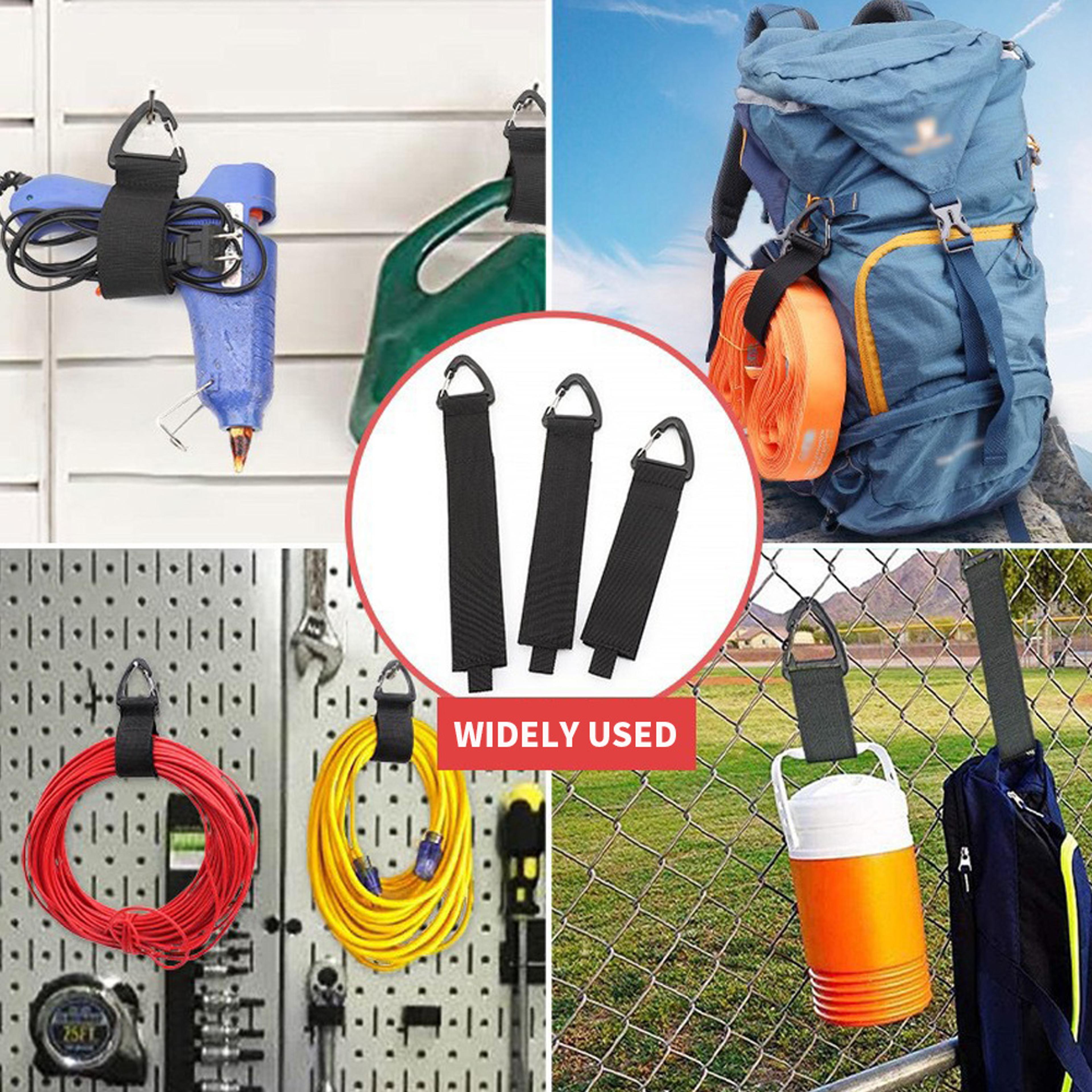 heavy duty cord storage organizer, triangle buckle wire manager for power cables, nylon straps and hoses