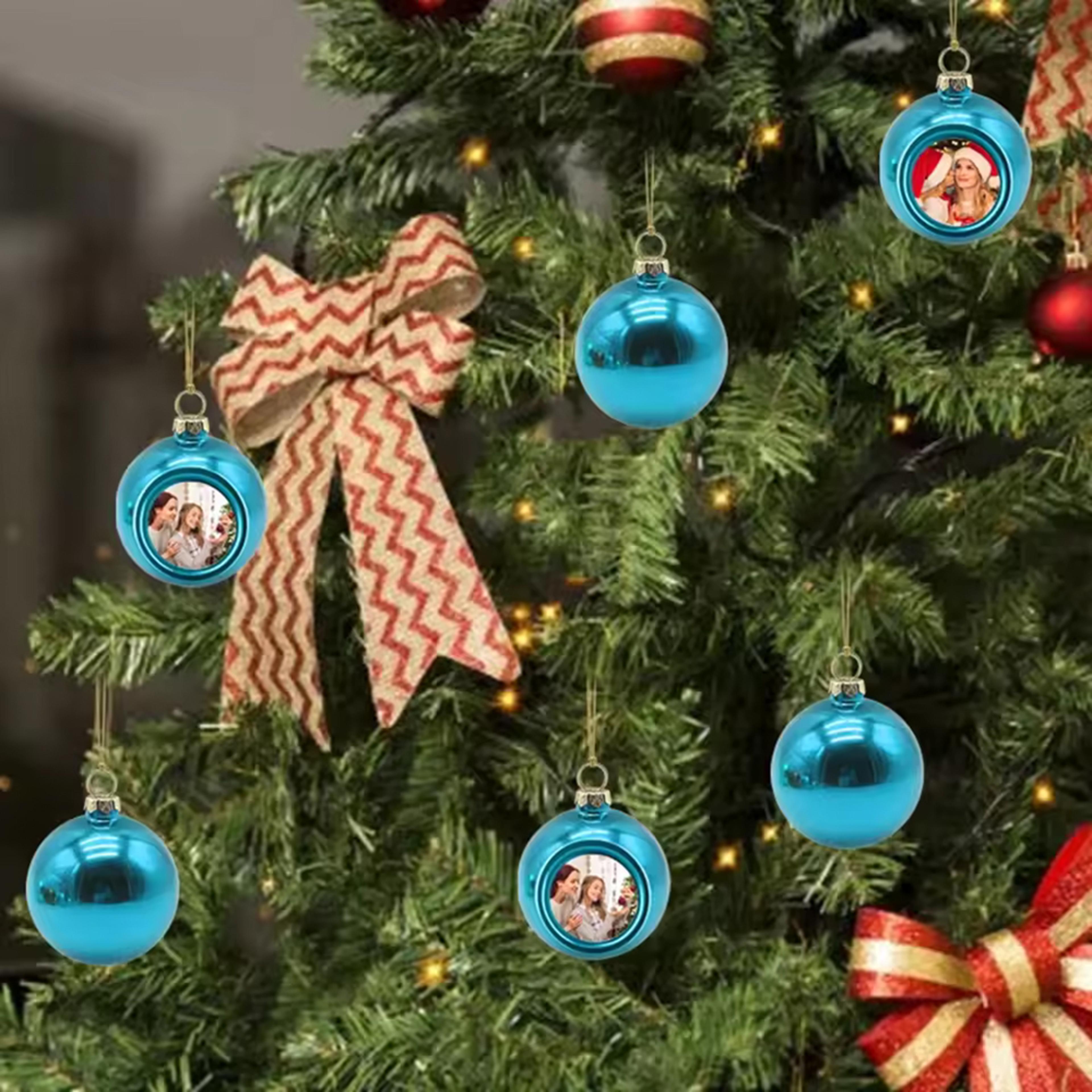 diy craft blank sublimation christmas ball pendants for holiday gifts and tree decoration