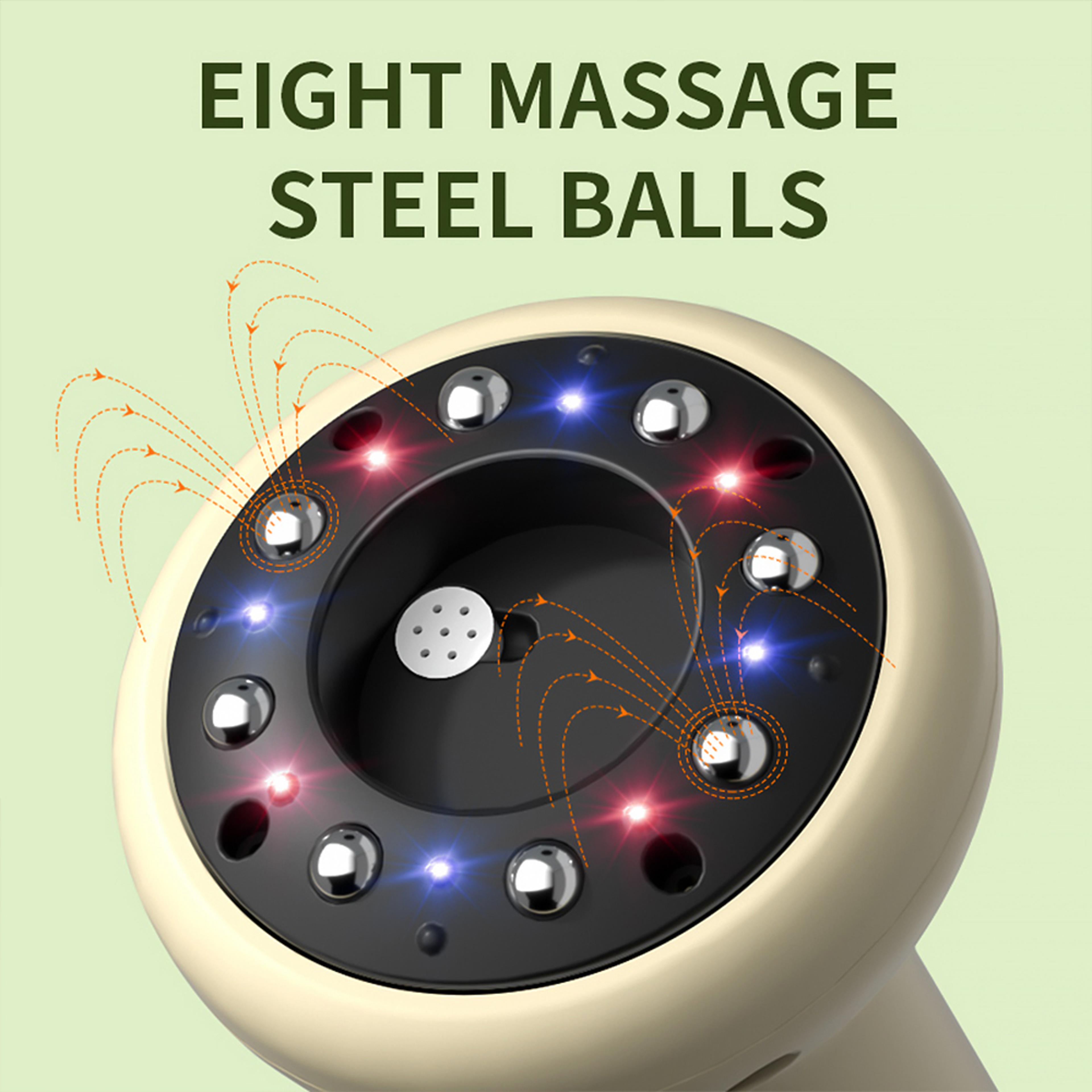 Handheld USB Rechargeable Abdominal Massager Hot Compress Guasha Cupping Intensity Arm And Leg Mass 4
