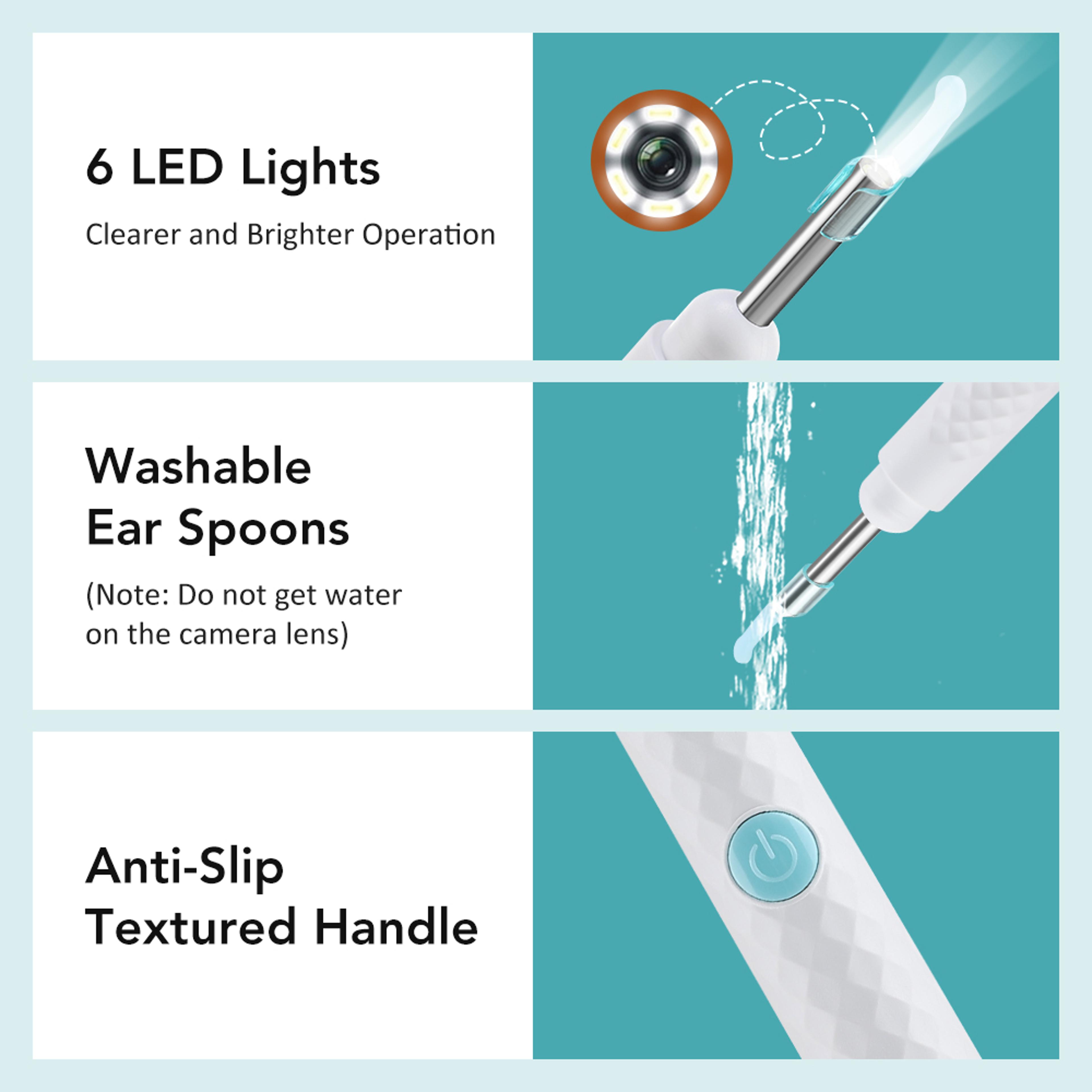 Ultra Thin 35MM Visual Wireless Otoscope HD Ear Scope With Ear Wax Cleaning Tools 4