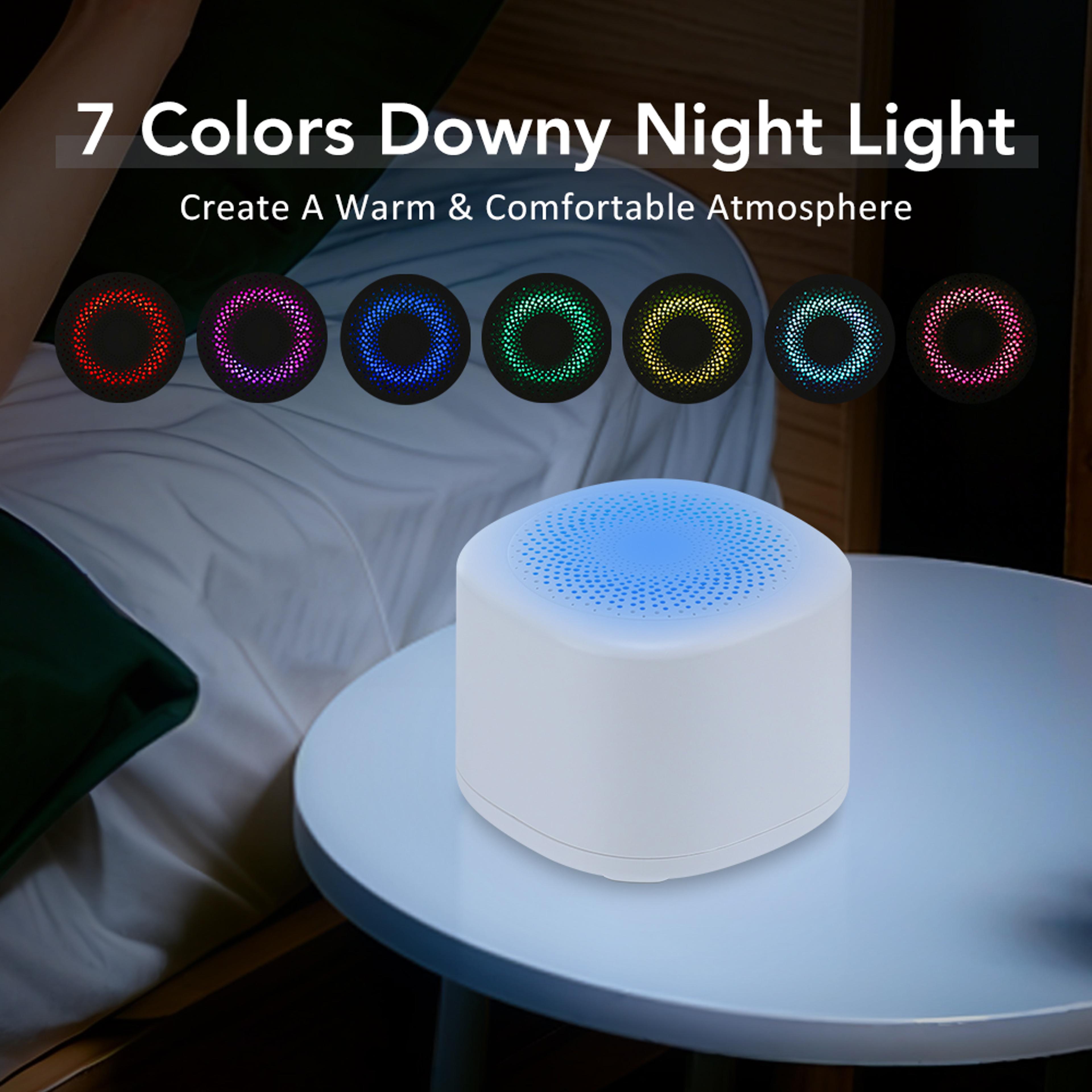Baby Sleep Aid Device Mini White Noise Machine With 7 Colors Night Light For Relaxation And Noise R 1