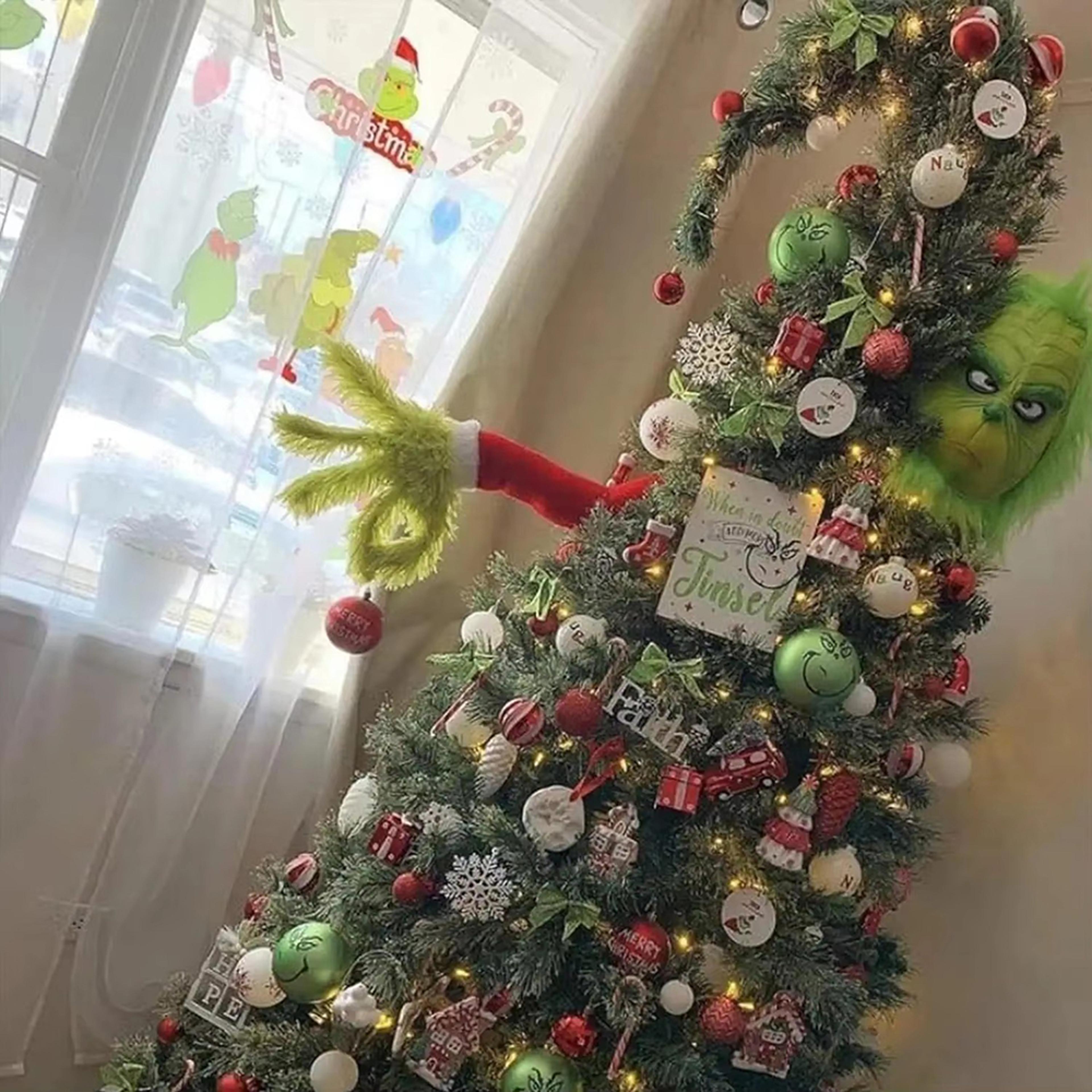 Furry Green Monster Elf Arms Hand For Christmas Tree Decoration Elf Body Tree Pendant Ornaments 2