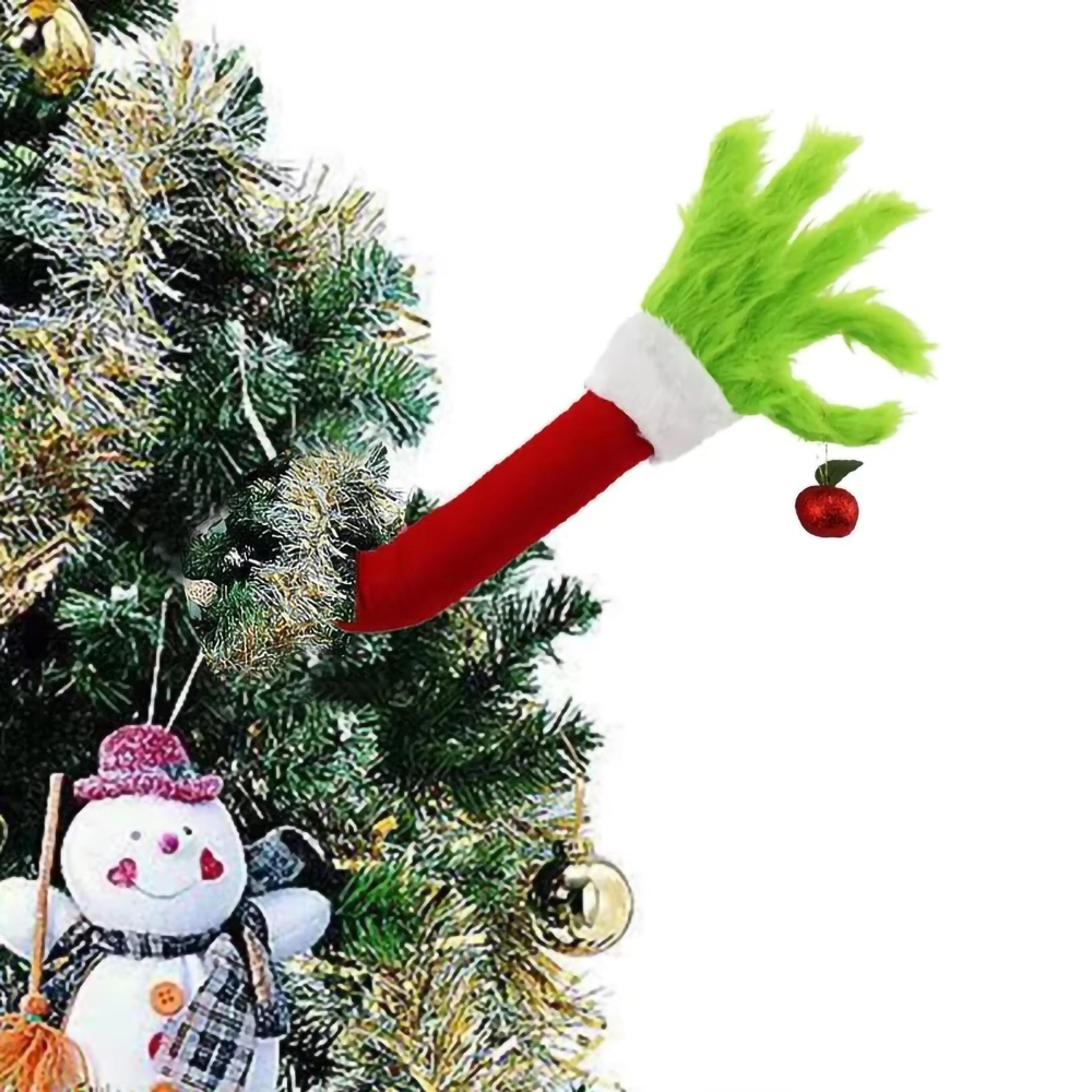 Furry Green Monster Elf Arms Hand For Christmas Tree Decoration Elf Body Tree Pendant Ornaments 3