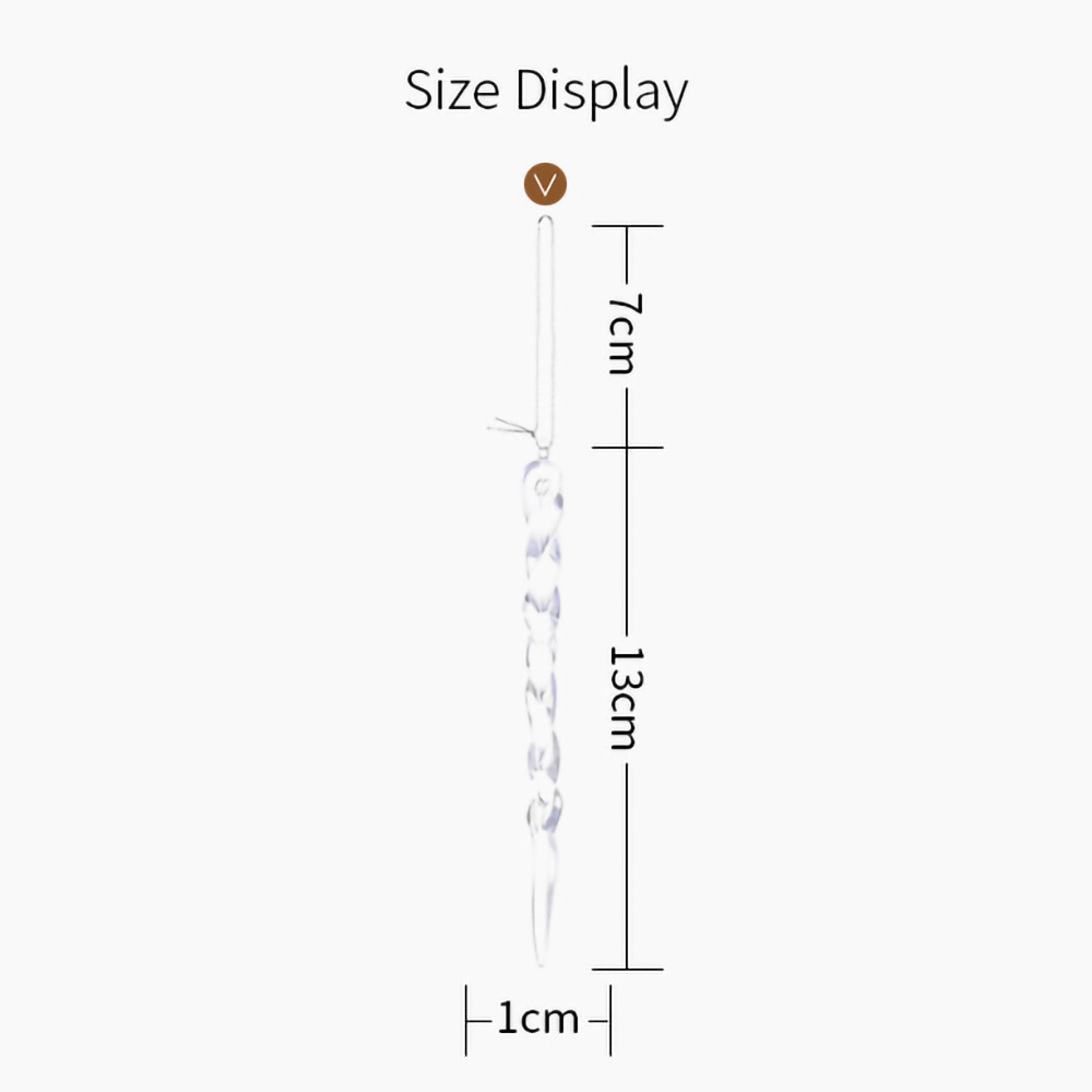 Holiday Home Party Decor Crystal Clear Ice Pendants Christmas Tree Ornaments Icicle Xmas Decoration 4