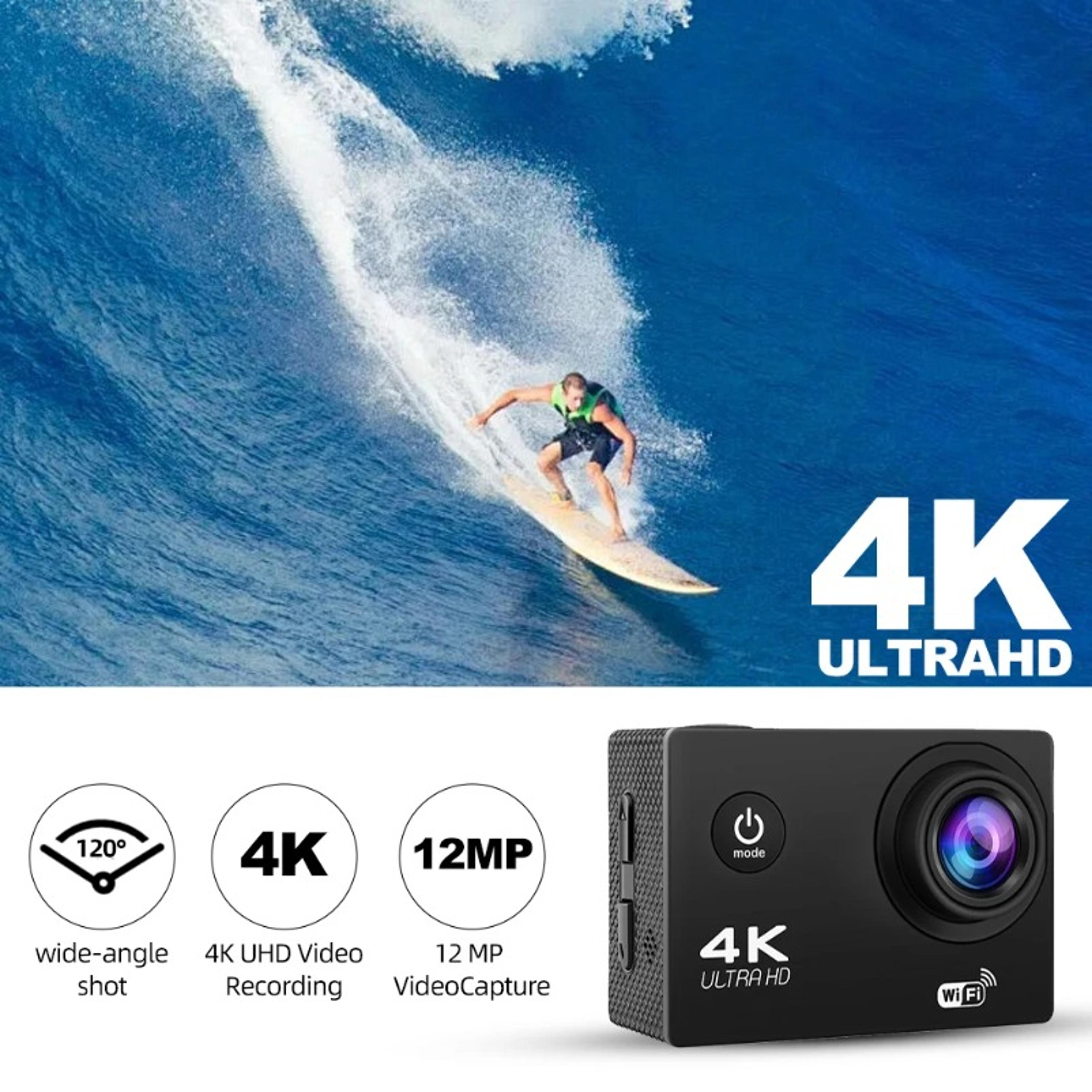 Underwater Waterproof 4K Action Camera 1080P30FPS Mini Sports Camera With WiFi Helmet Recording 1