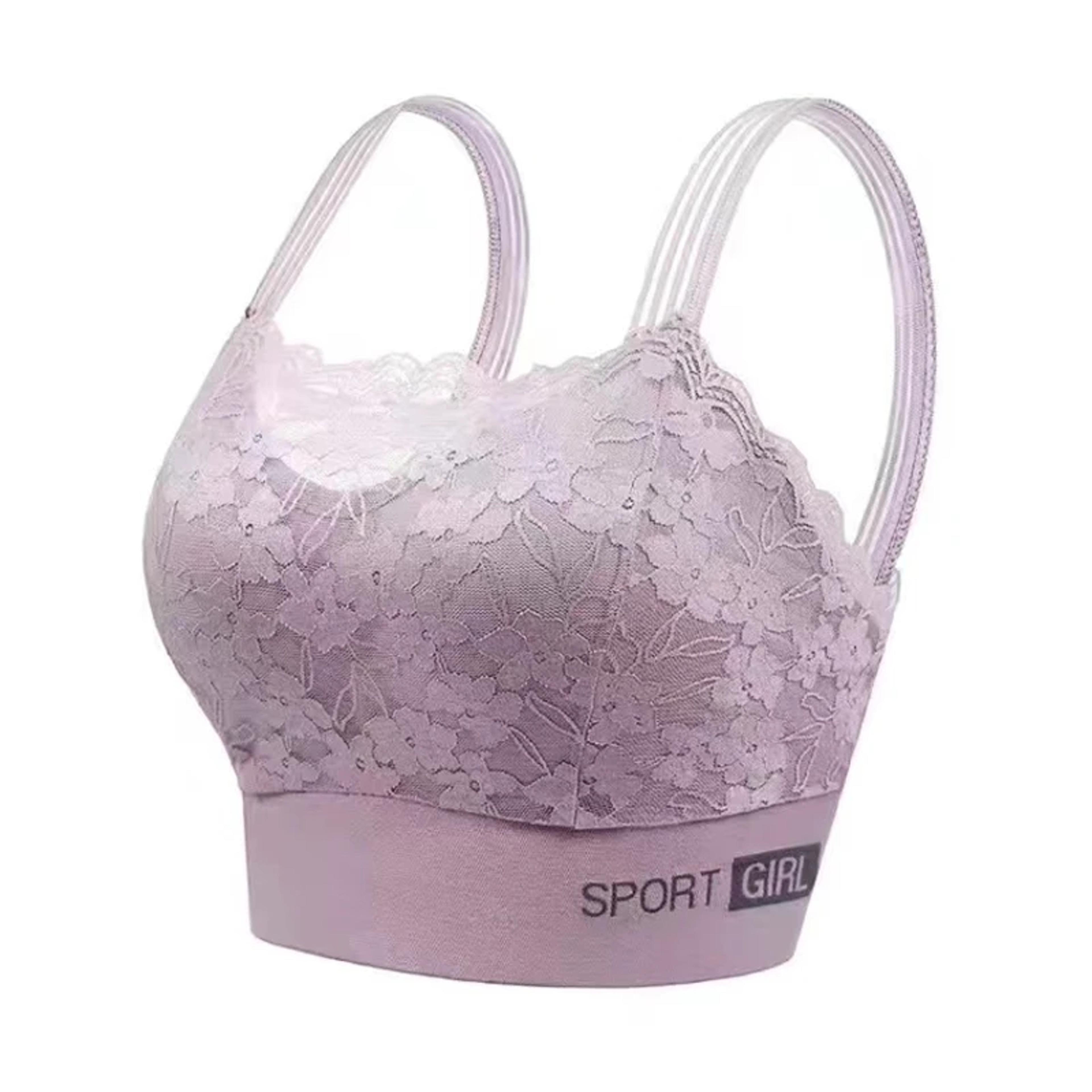 Comfortable Breathable Sexy Lace Seamless Large Size Womens Bra Sports Beauty Back Vest Sleep Tube  10