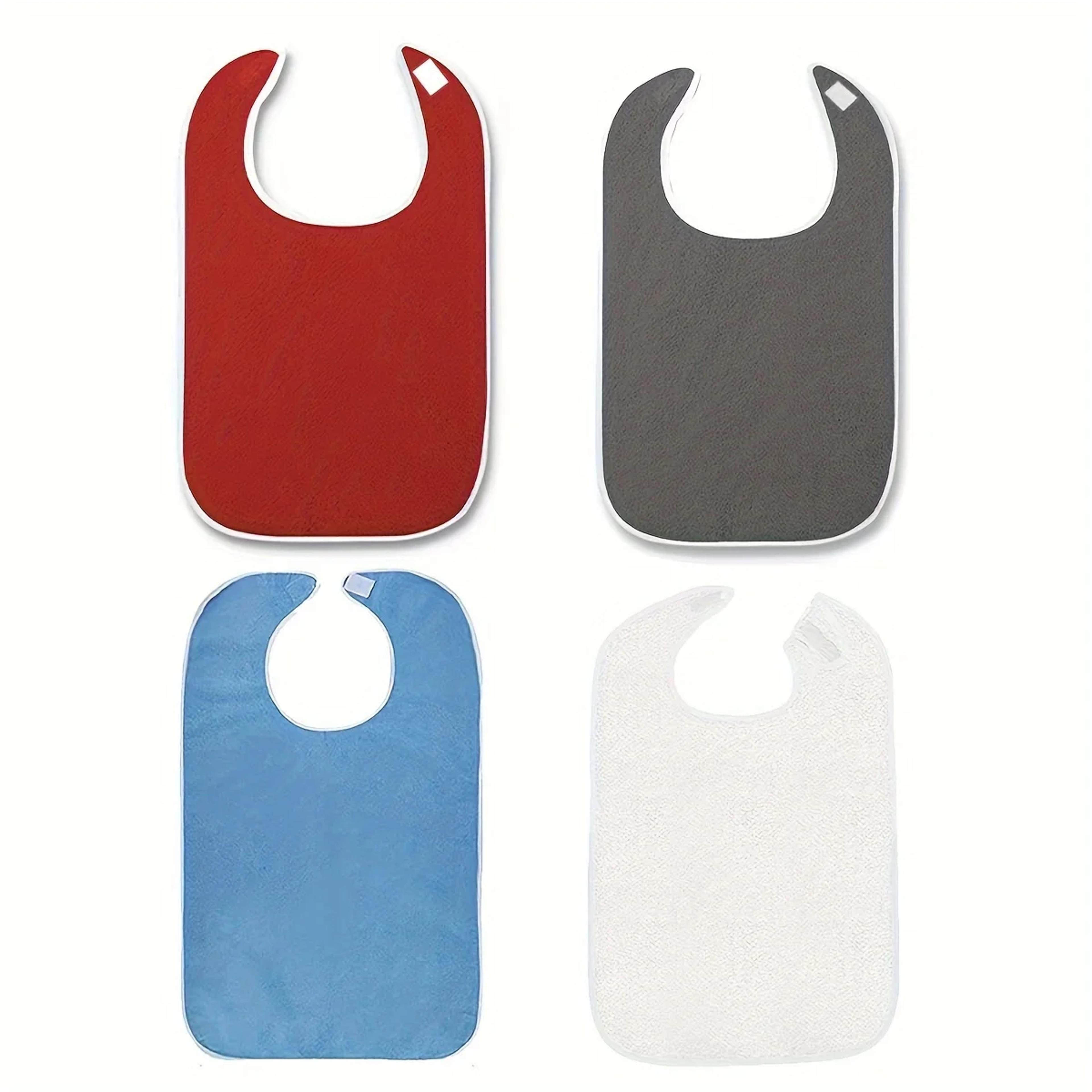 Waterproof Terry Bibs With Pocket For Adults New Coated Reusable Apron For Elderly  Disabled Men An 4