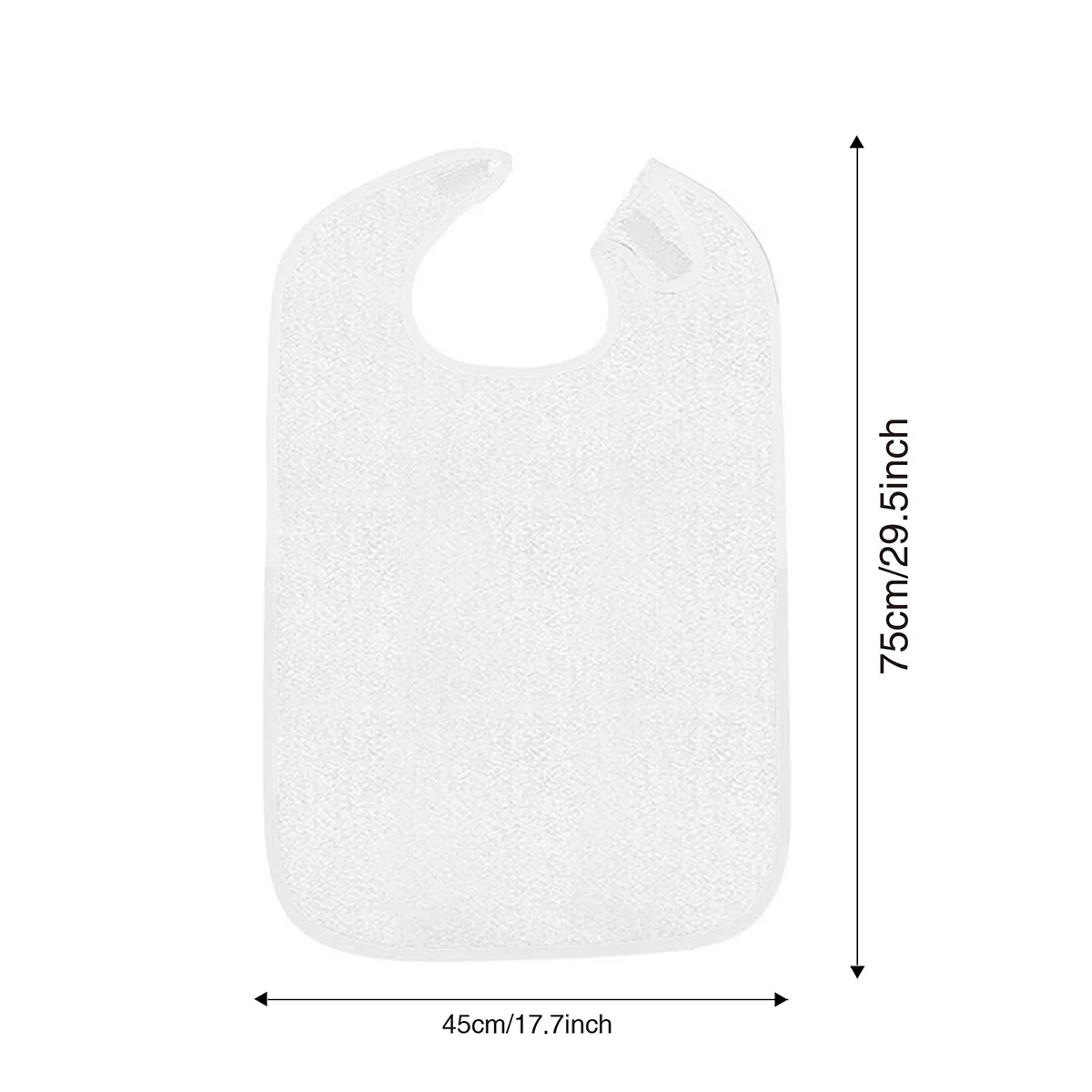 Waterproof Terry Bibs With Pocket For Adults New Coated Reusable Apron For Elderly  Disabled Men An 7