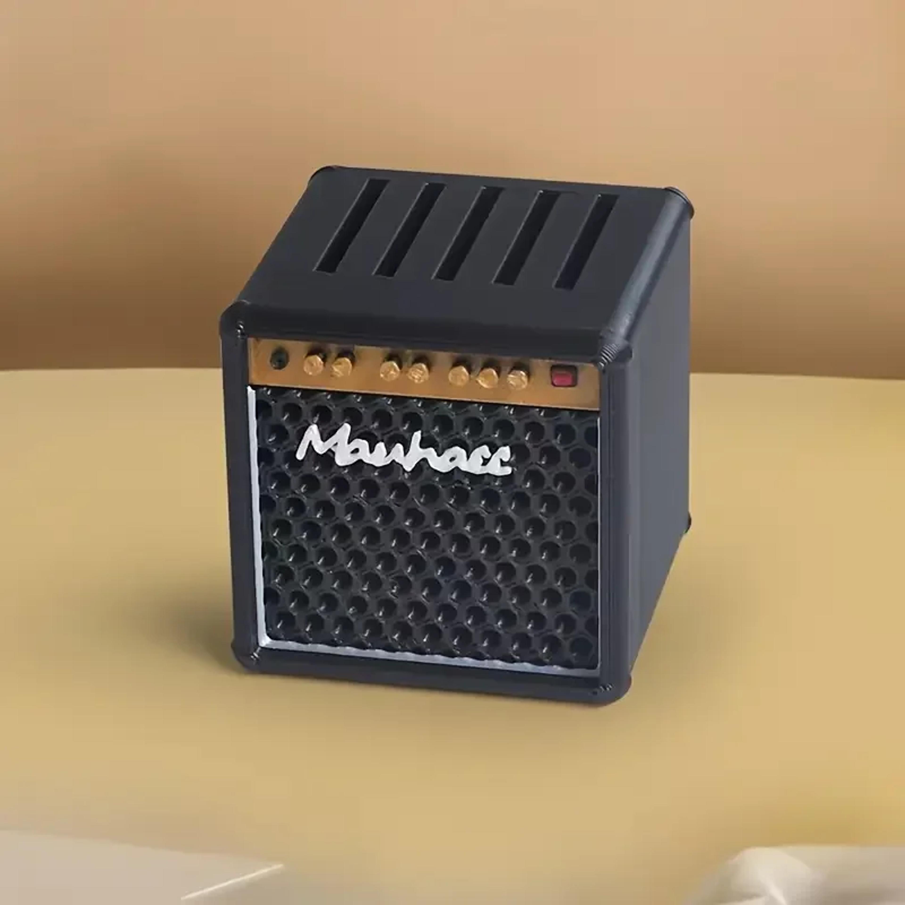 Modern Art Simulated Speakers 3D Printed Music Guitar Bass Pick Storage Box Spacesaving Desktop Orn 5