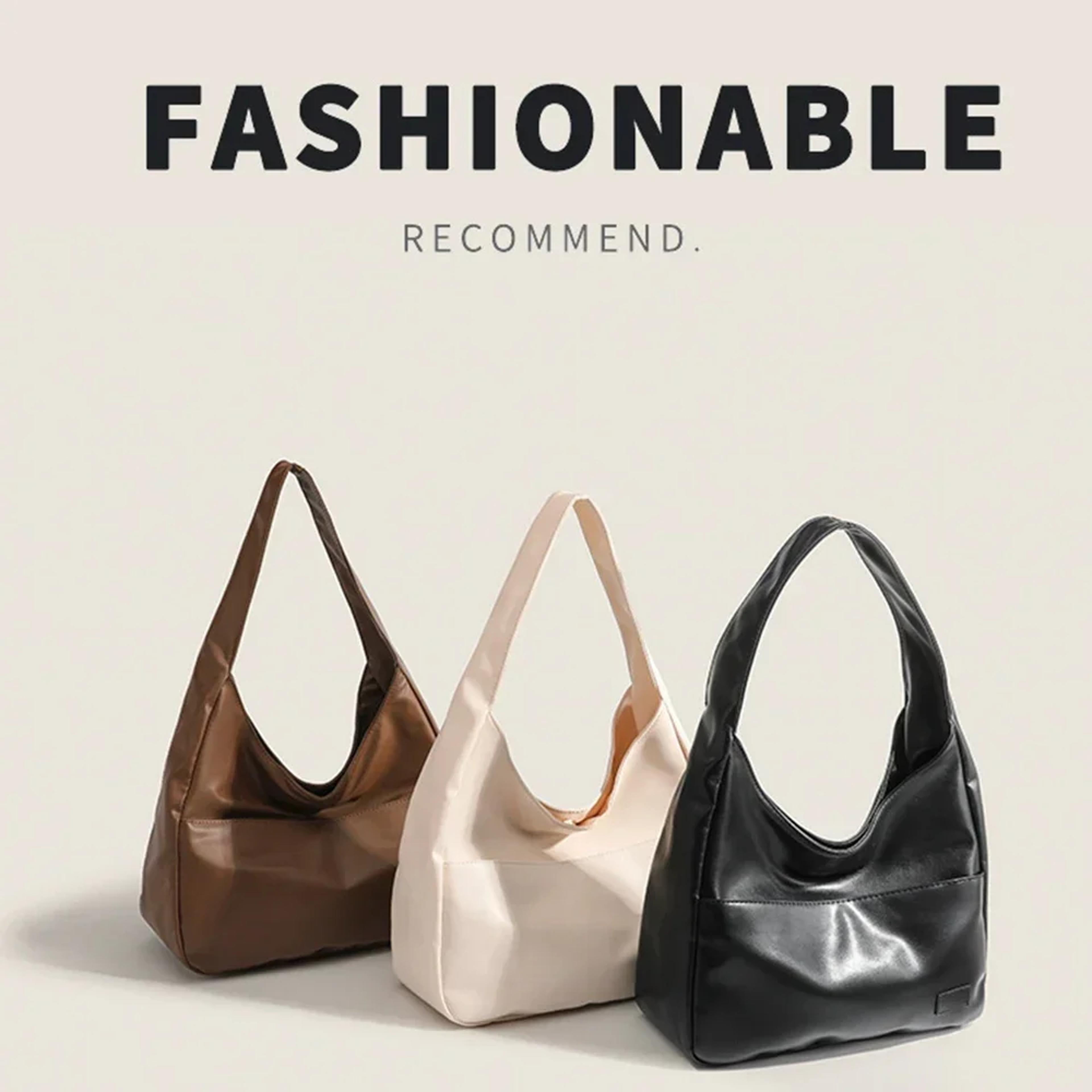 simple, portable handbag, trendy retro shoulder bag with large capacity
