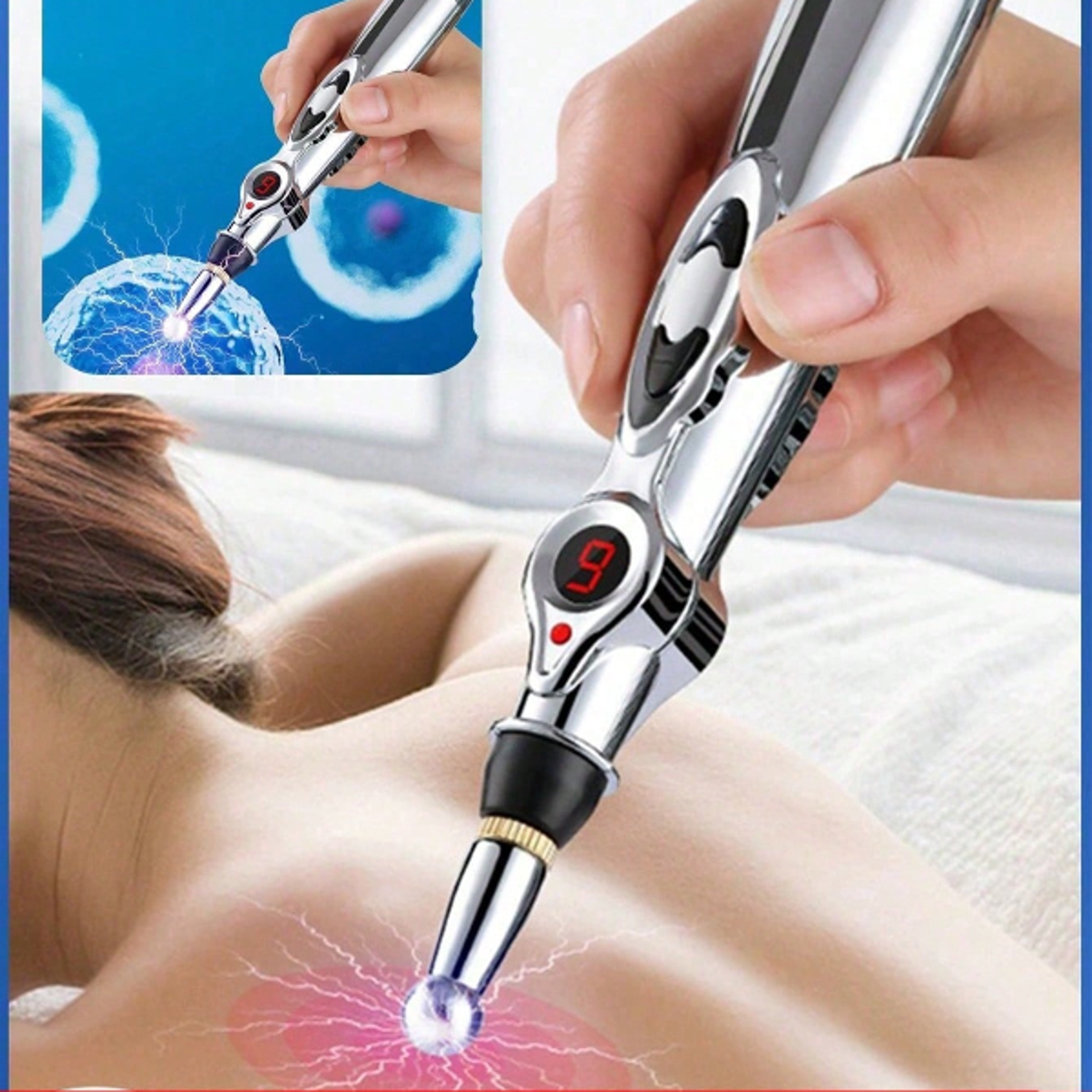 pain relief electronic acupuncture pen, meridian massage for energy, battery powered