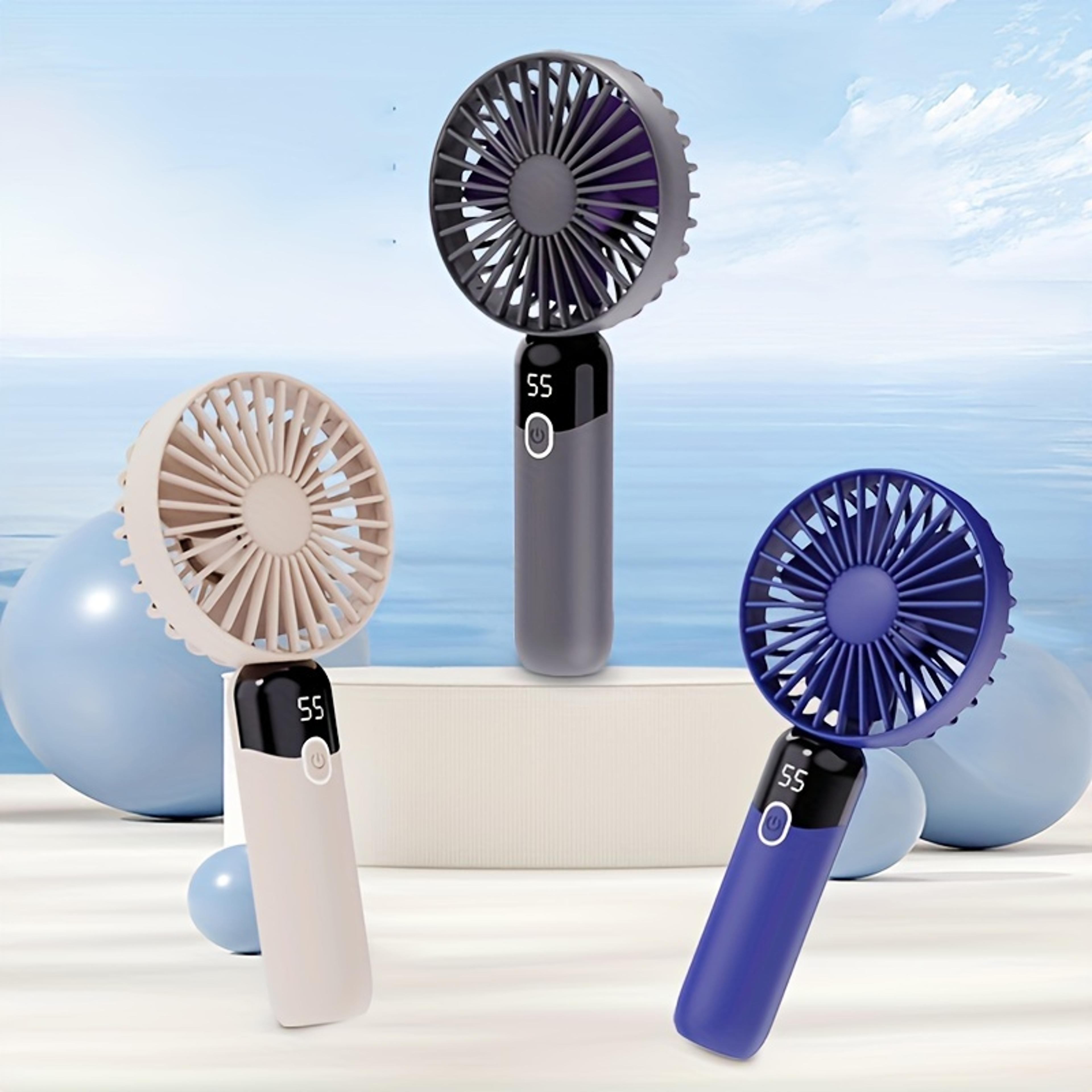 portable fan with digital display, 6 speeds personal fan for outdoor indoor