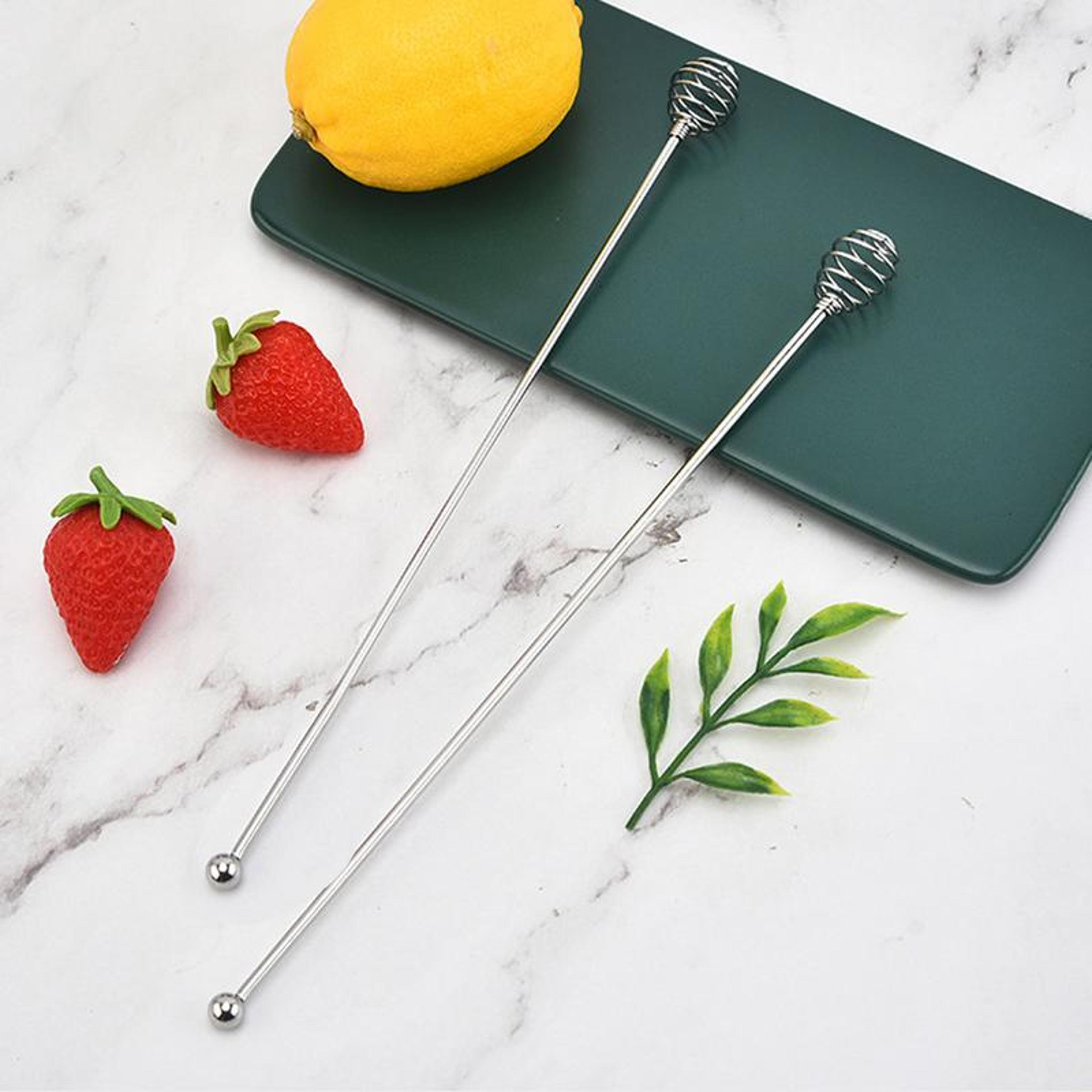 stainless steel bartender mixing spoon, elegant cocktail stirrer for bar & home use