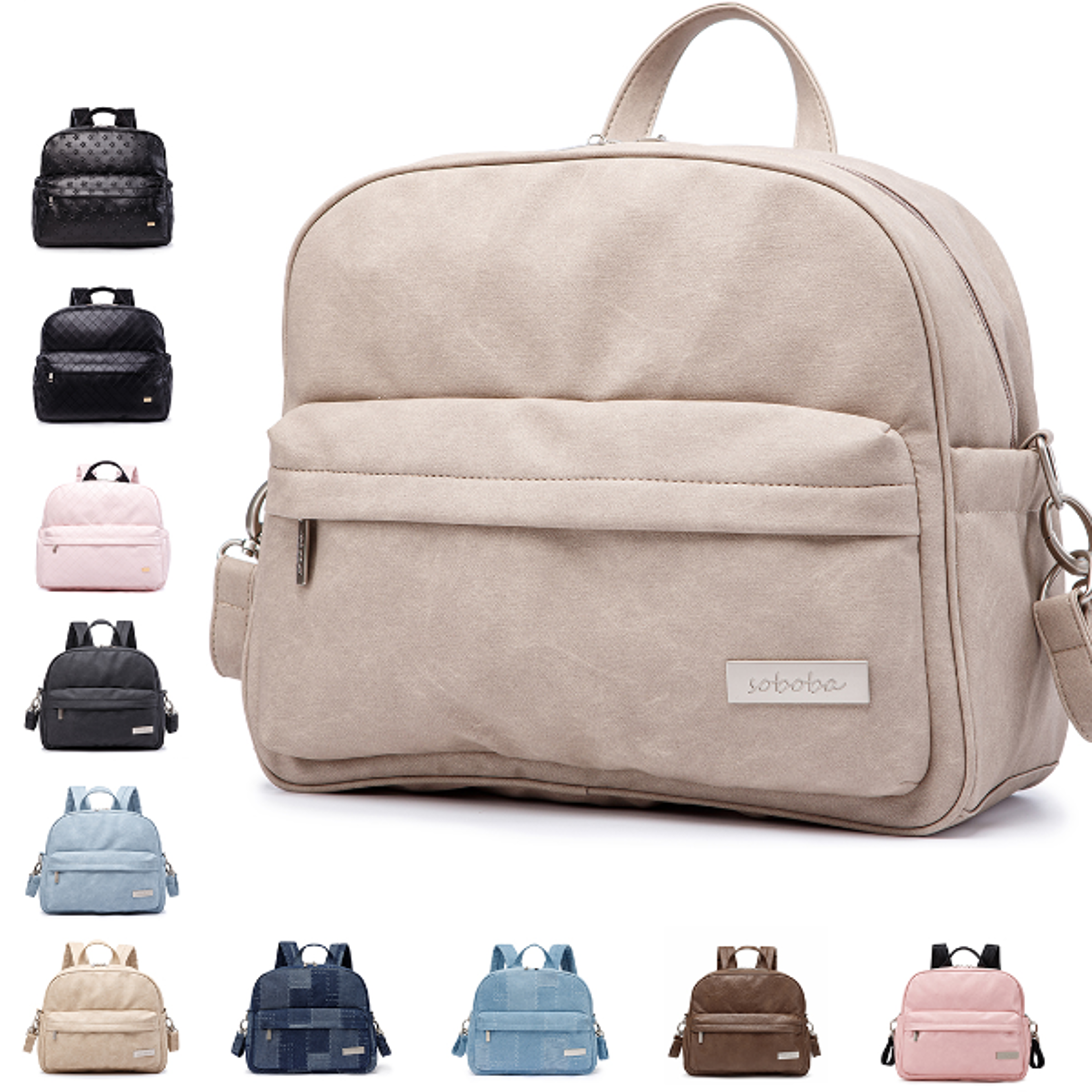 stylish waterproof diaper backpack for moms, lightweight & portable nappy bag for quick outings