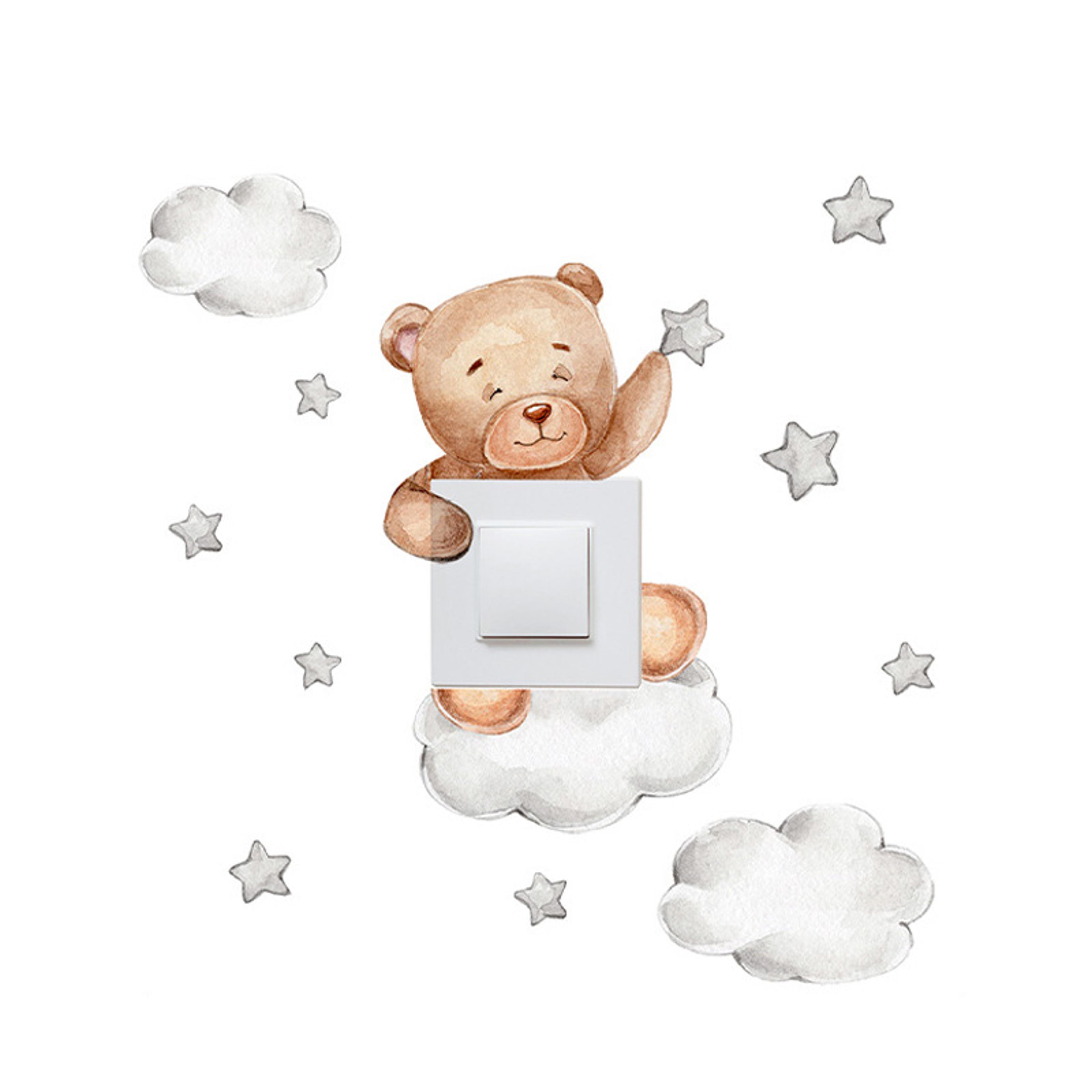 Cute Animal Wall Stickers For Kids SelfAdhesive Giraffe Bear  Elephant Bedroom Decor 6