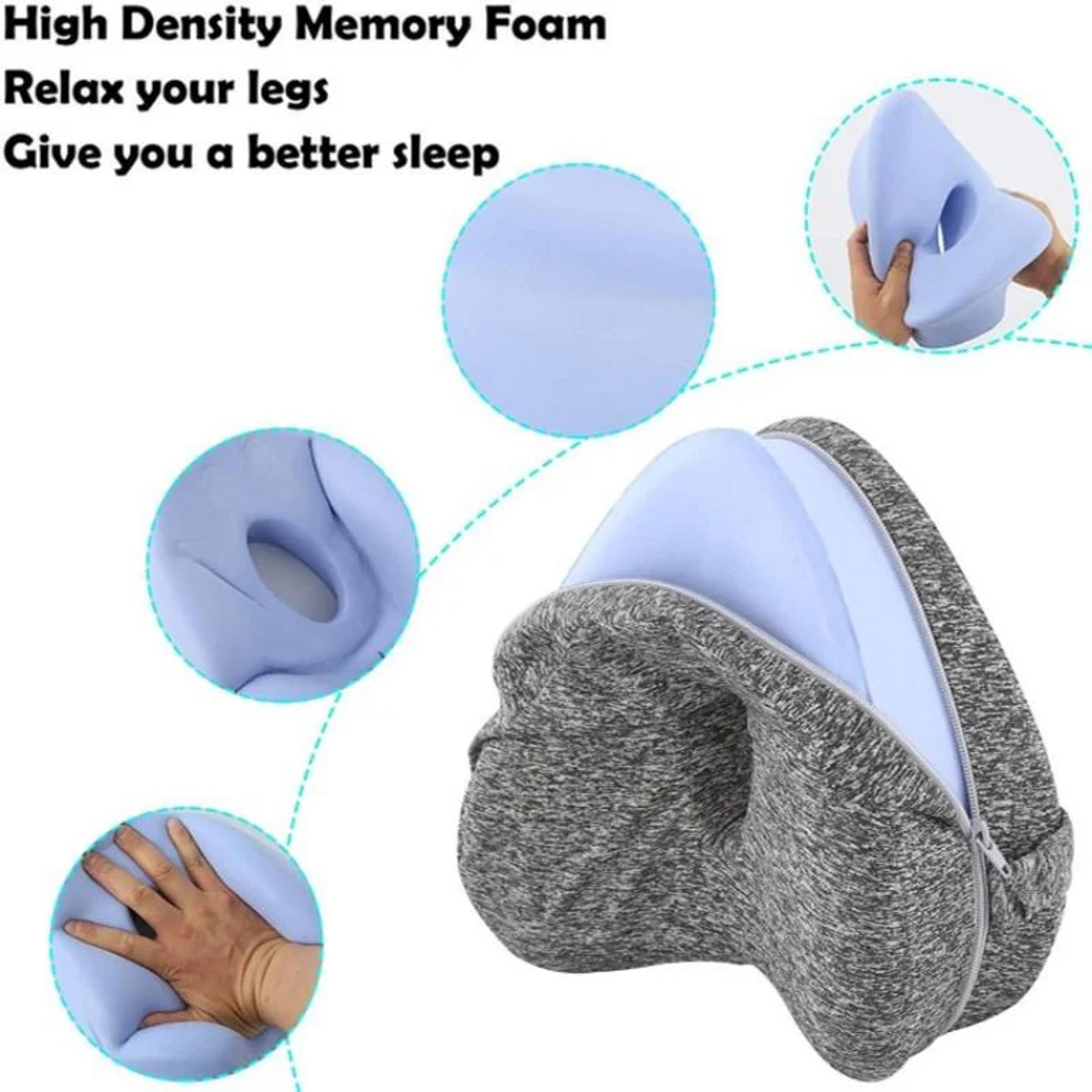 Orthopedic Memory Foam Knee Pillow For Side Sleepers Sciatica Relief And Pregnancy Leg Support 5