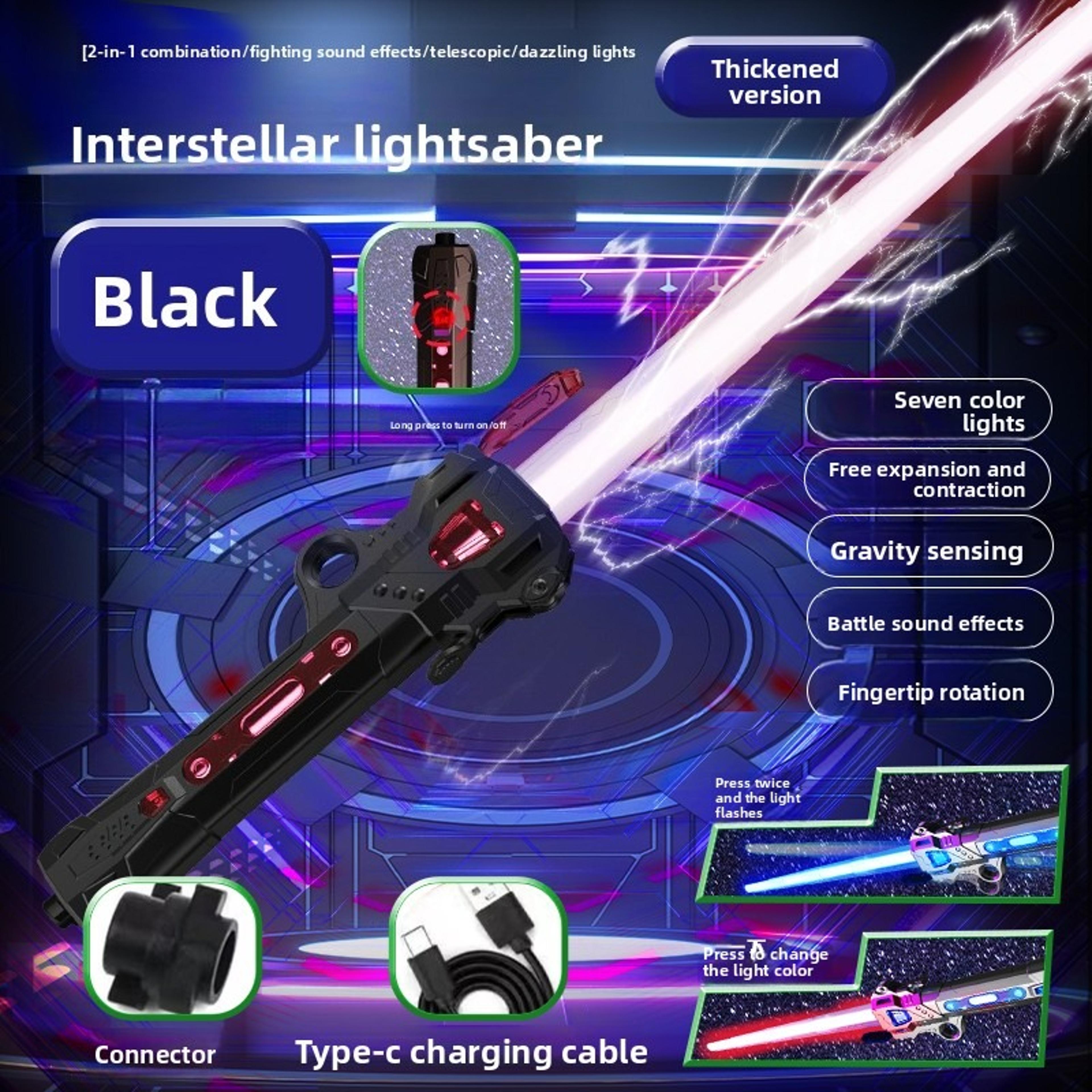 Colorful Glowing Sword Toy With Music  2in1 Rotating Light For Kids 6