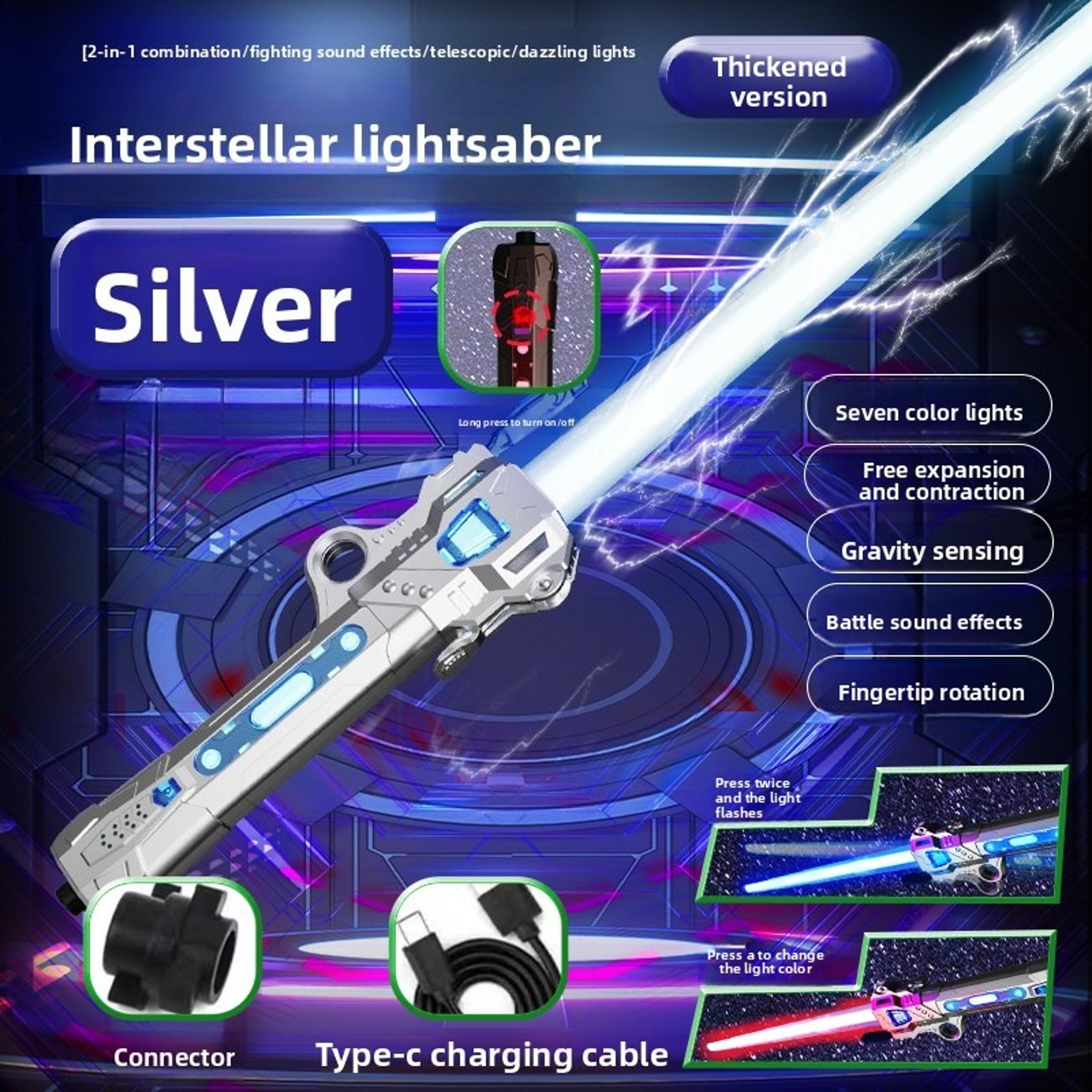 Colorful Glowing Sword Toy With Music  2in1 Rotating Light For Kids 8