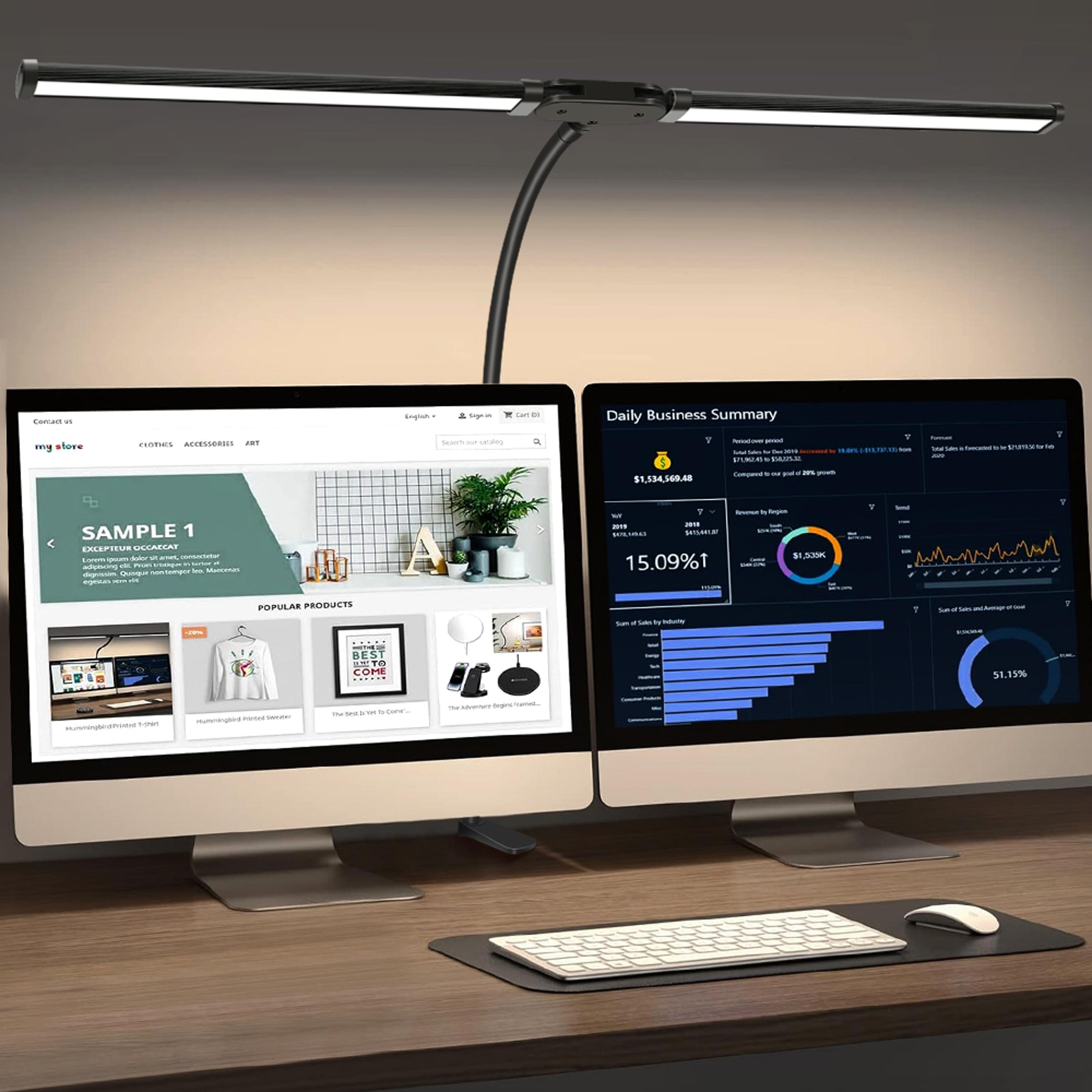LED Clip Desk Lamp Dimmable Adjustable Monitor Light For Office  Reading Architect Desk Lamp For Co 5