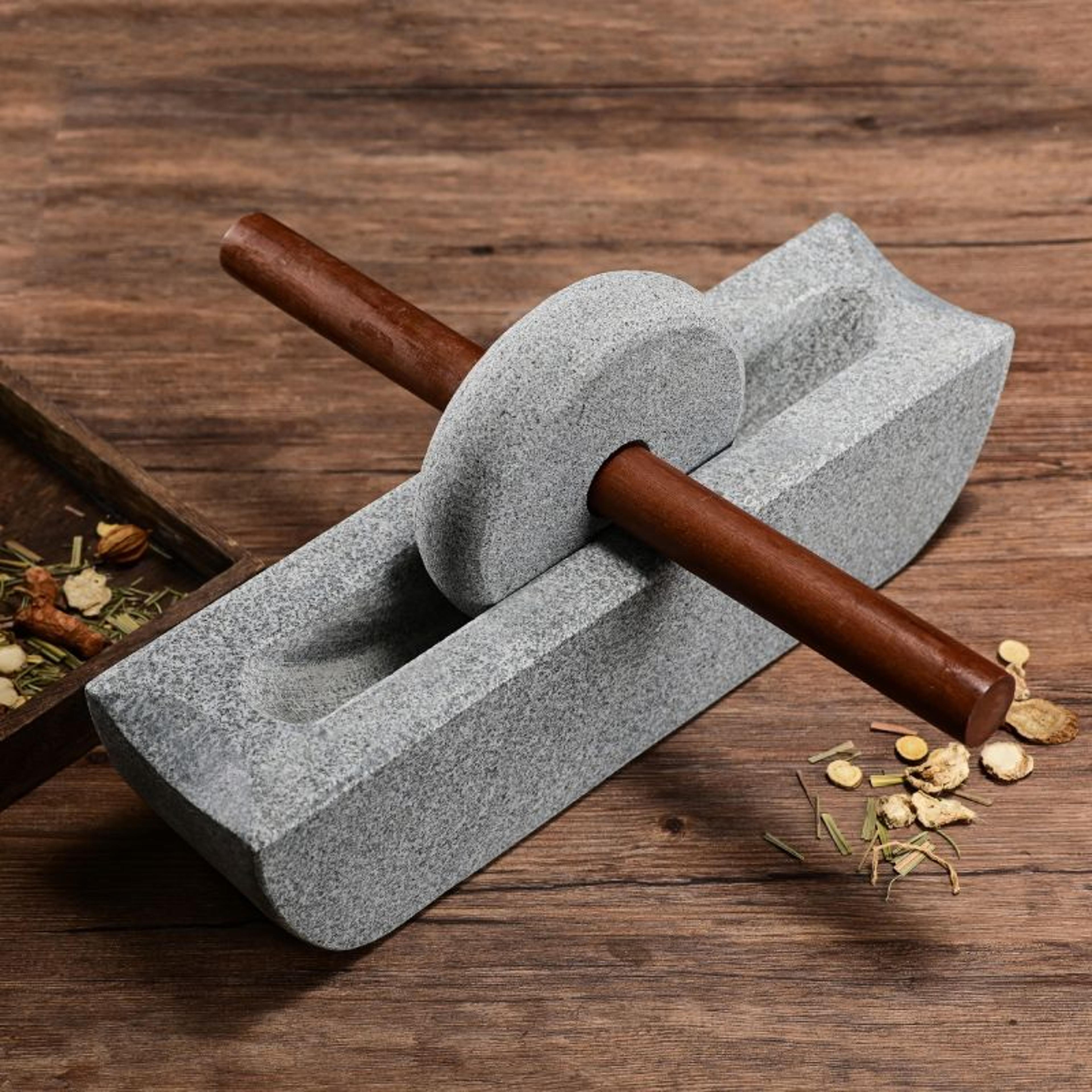 Traditional Chinese Medicine Grinding Mill  Tea Roller Set Home Decor Crusher  Seasoning Mills 1