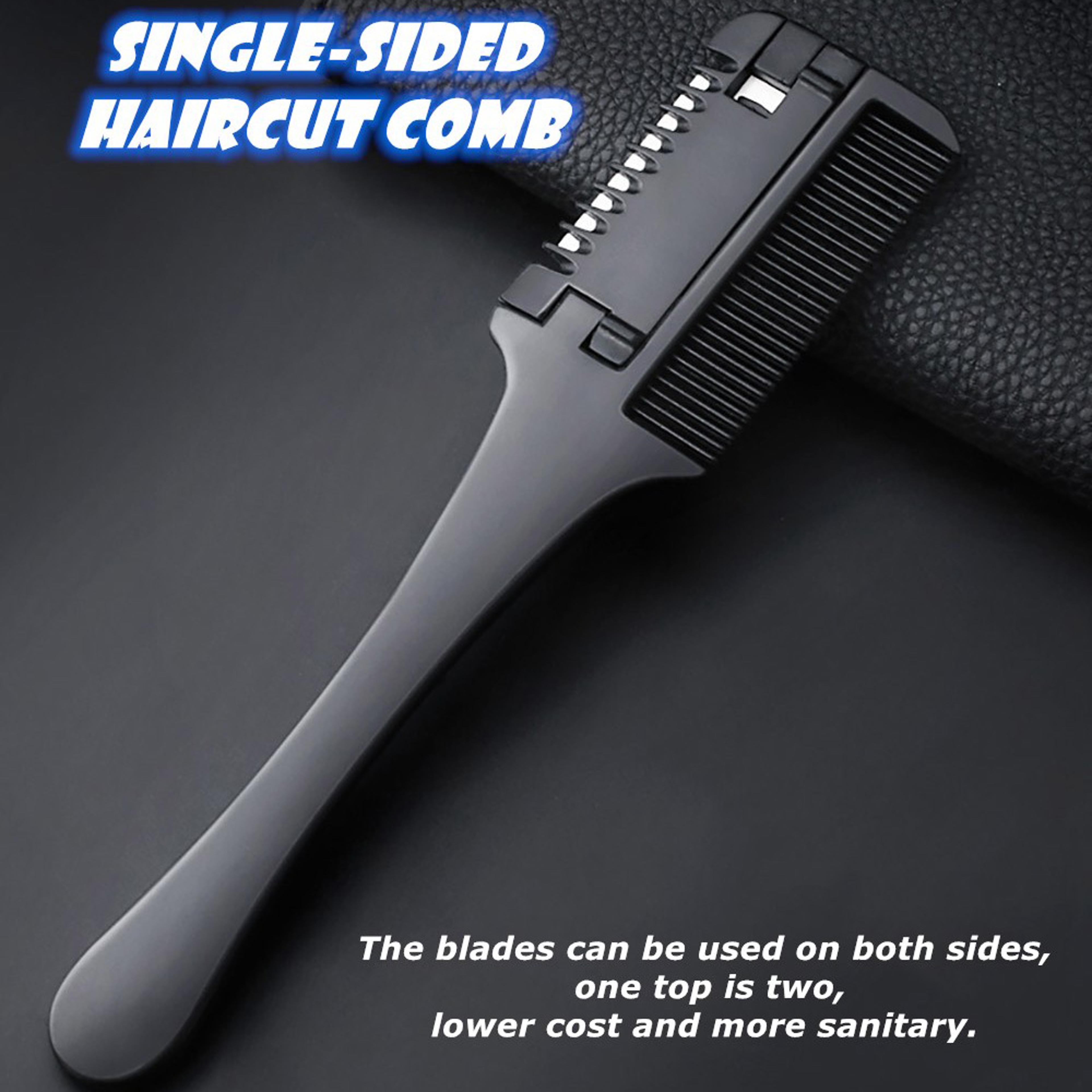Carbon Fiber Hair Comb With Razor Blades Professional Salon Hairdressing Brush For DIY Styling 1