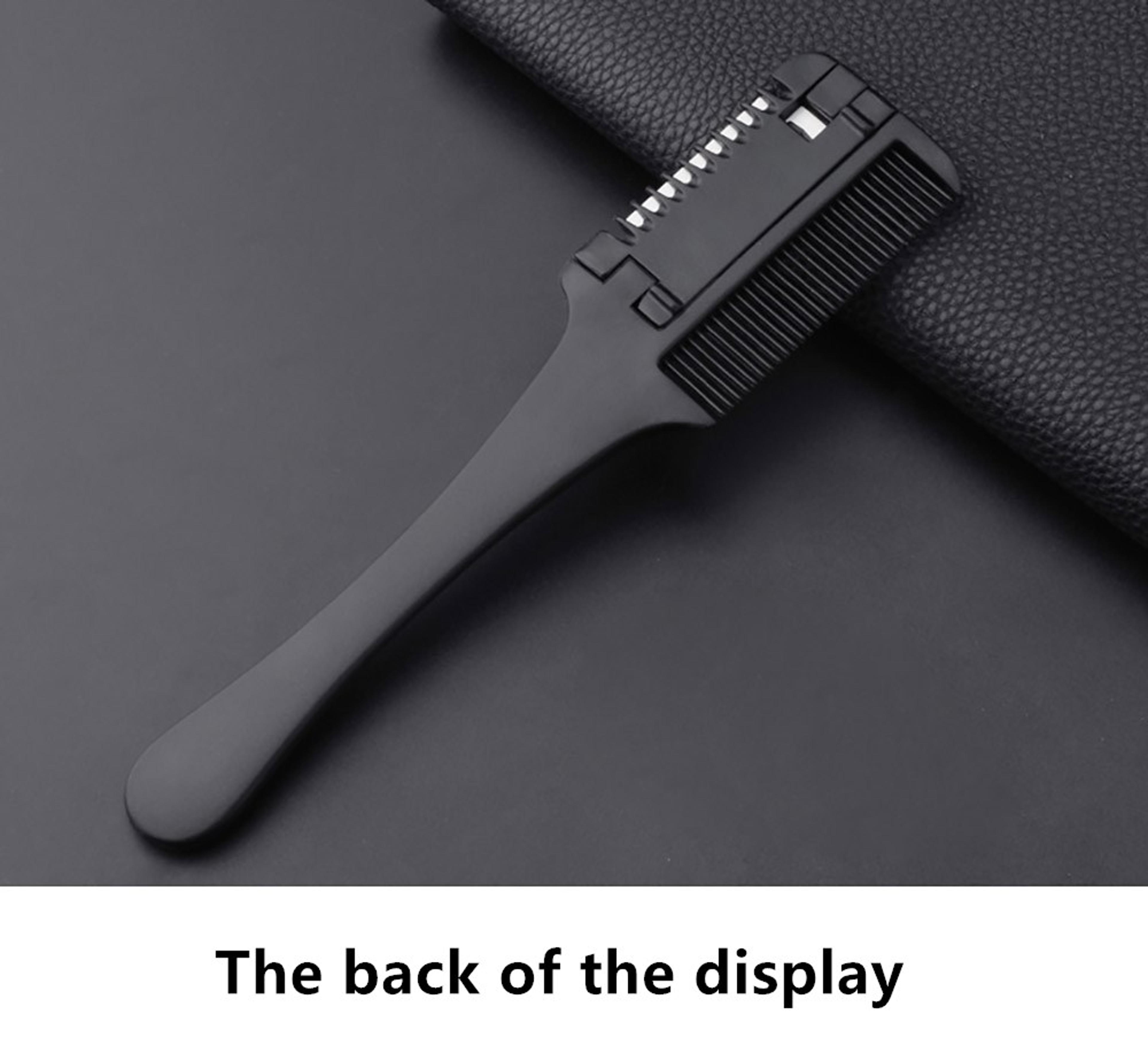 Carbon Fiber Hair Comb With Razor Blades Professional Salon Hairdressing Brush For DIY Styling 6