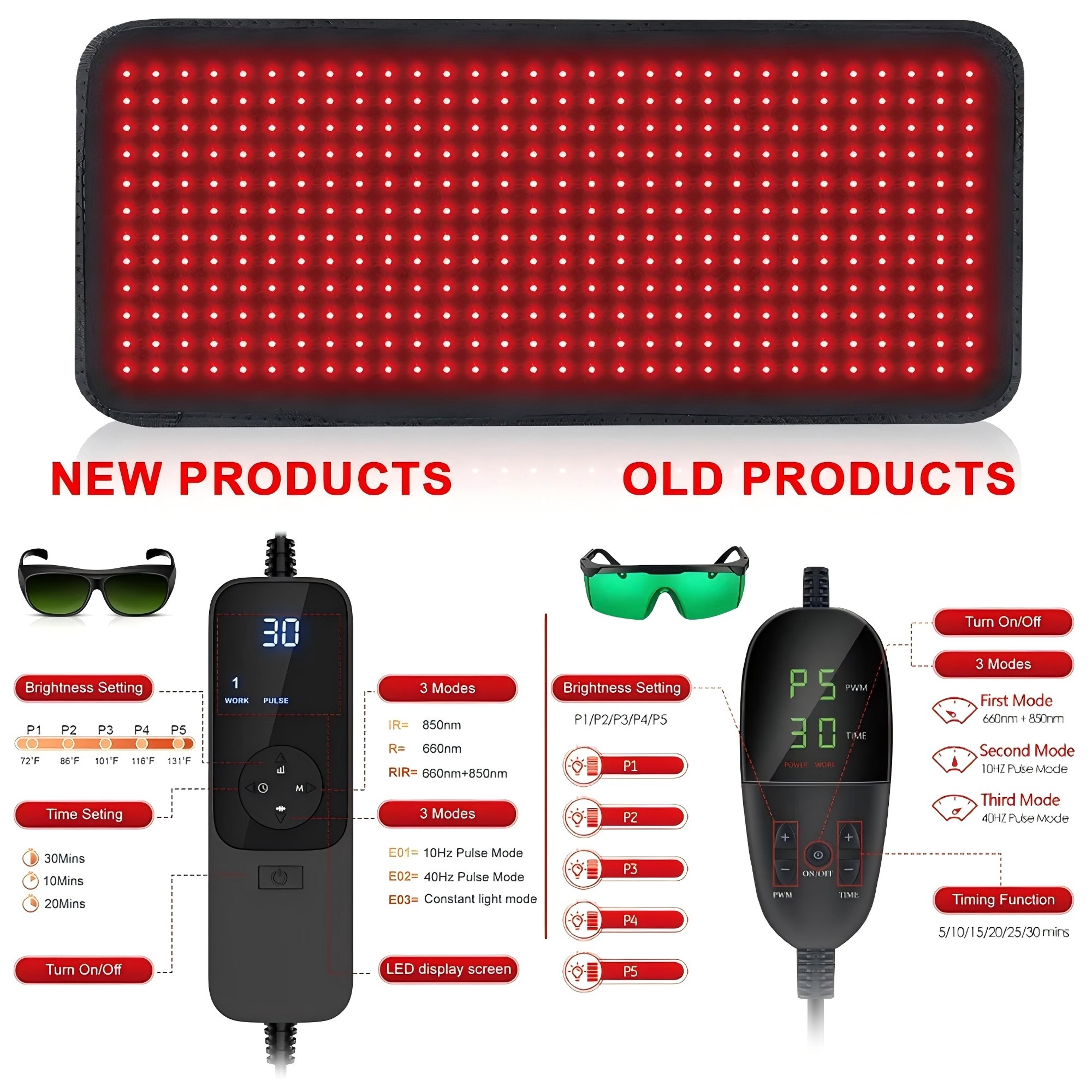 Red  Infrared Therapy Belt Wearable Heating Pad For Face Body And Muscle Relief 1
