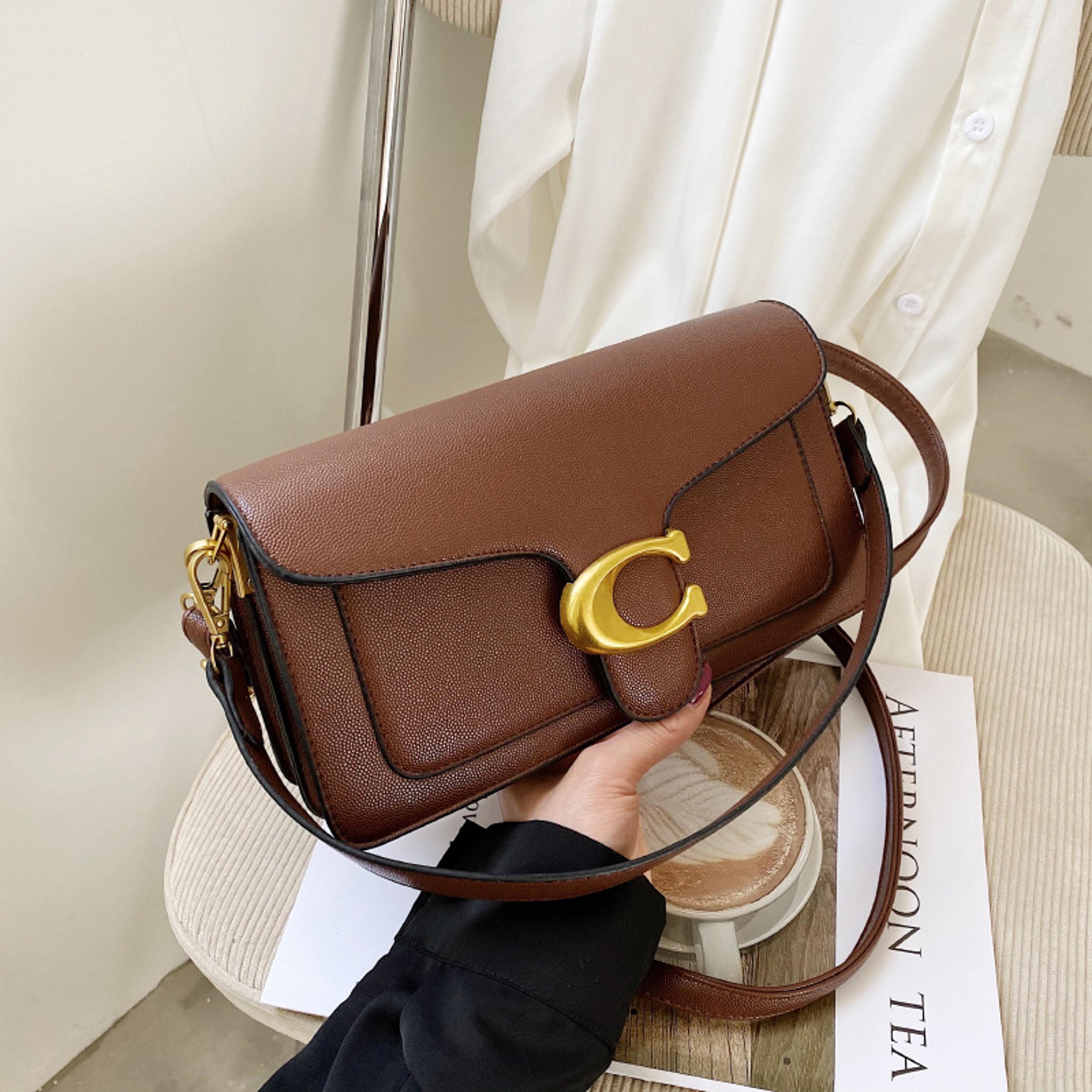 Fashionable Underarm Shoulder Bag With Dual Shoulder Straps  Diagonal Small Square Bag Trendy  Vers 6