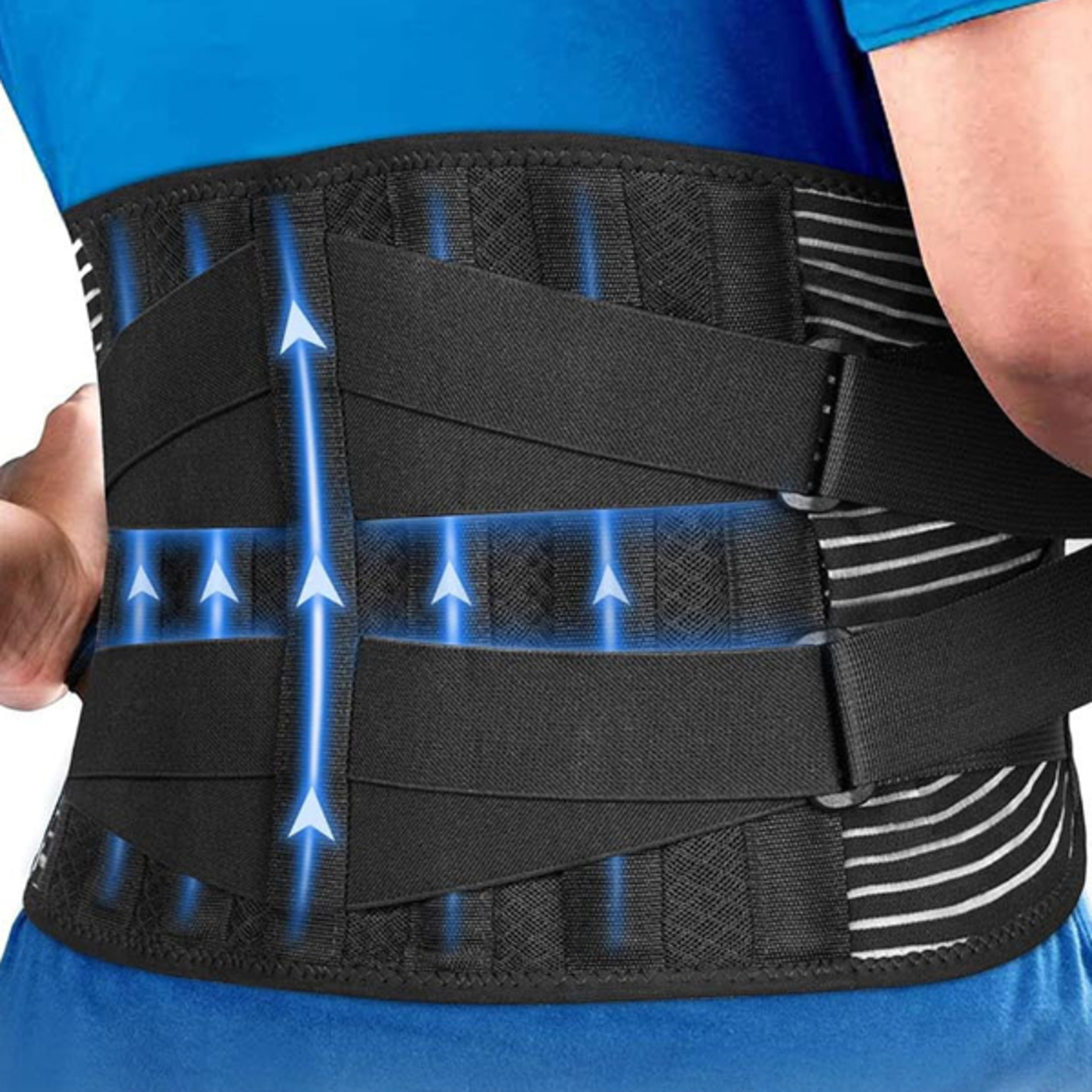 double pull back lumbar support belt, orthopedic waist trainer brace for men & women, back pain relief