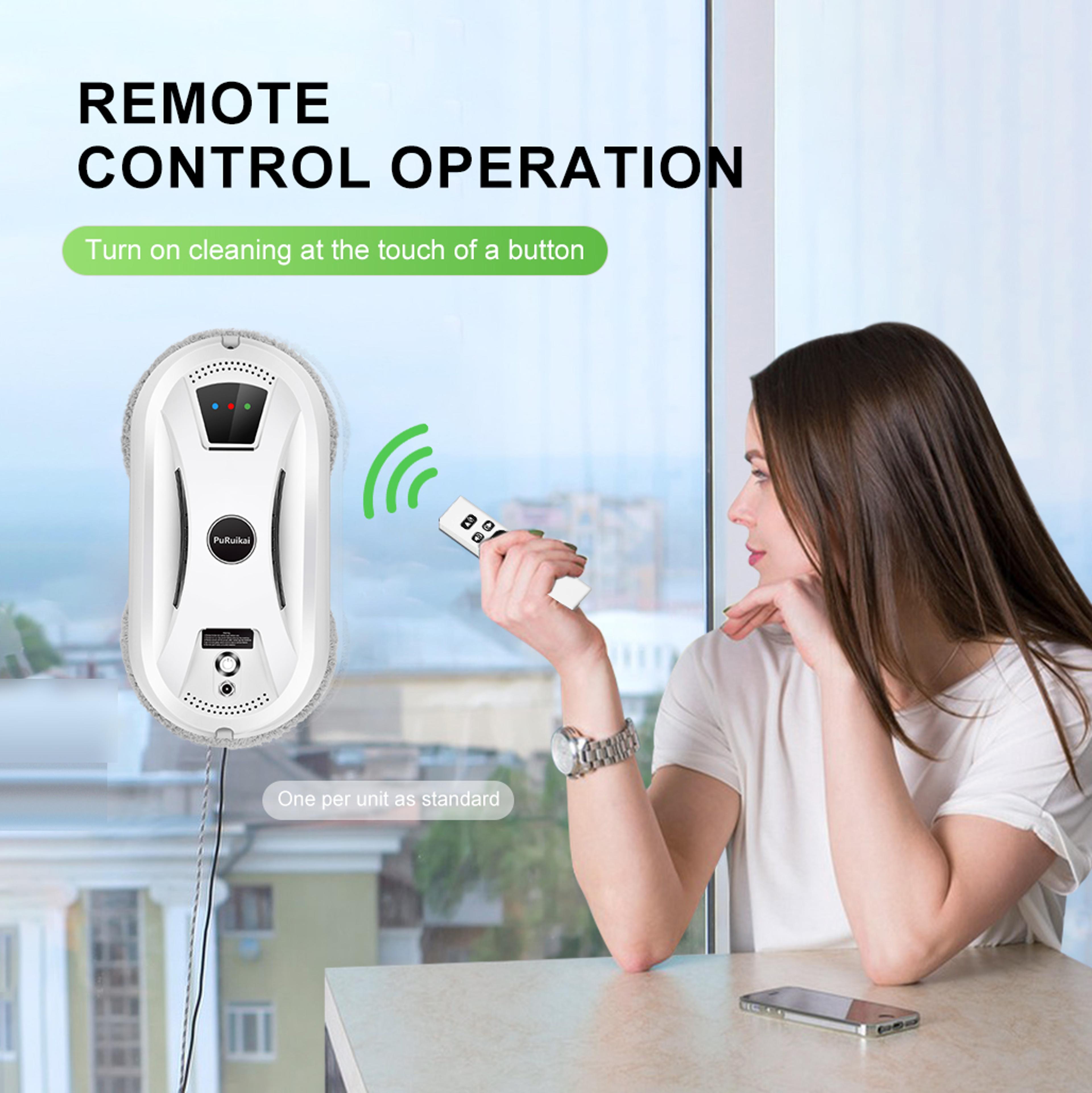 Ultra Thin Robot Window Cleaner With Remote Control For Easy Home Glass Cleaning 1