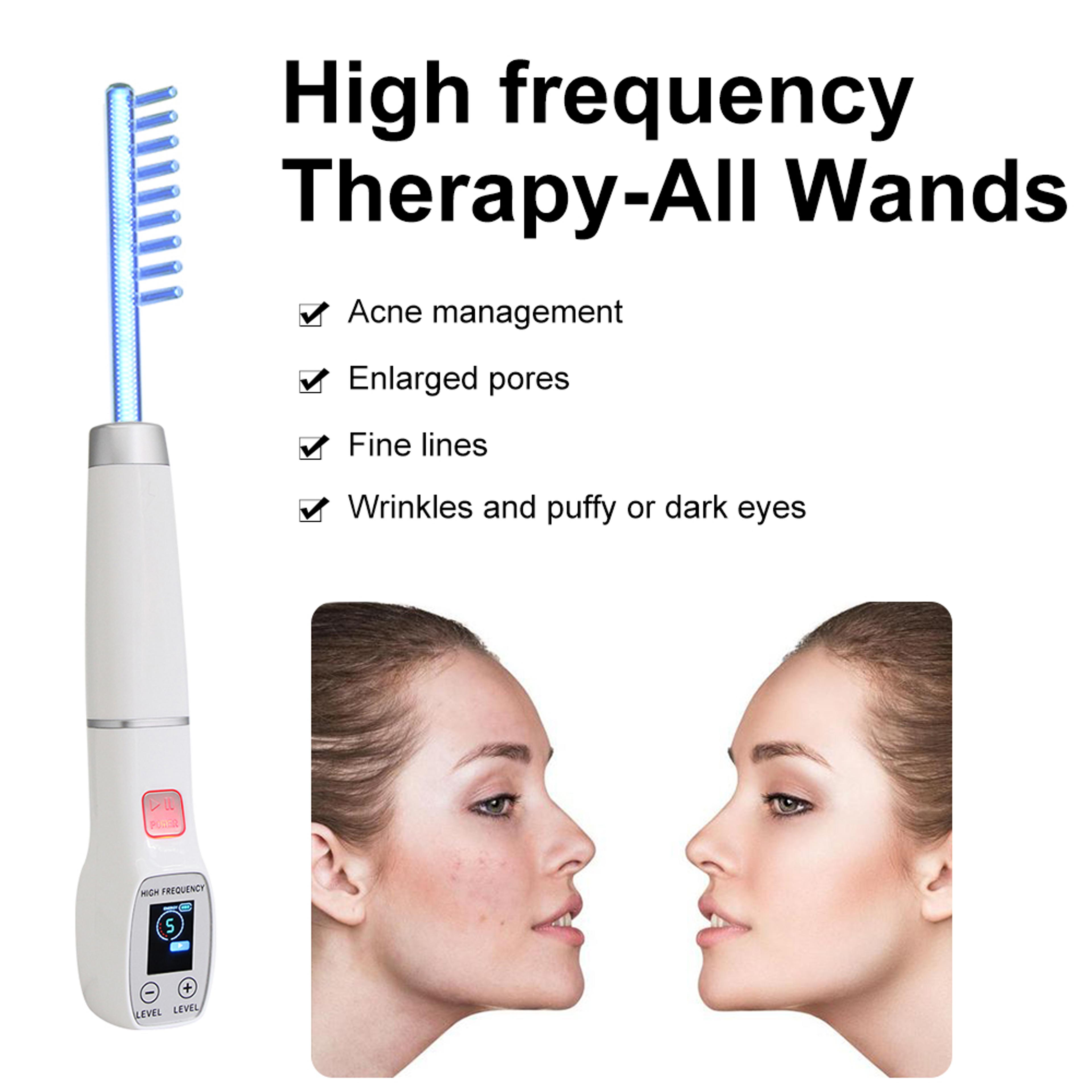 High Frequency Electrode Wand For Acne Treatment  Skin Care Glass Tube Electrotherapy Facial Therap 2