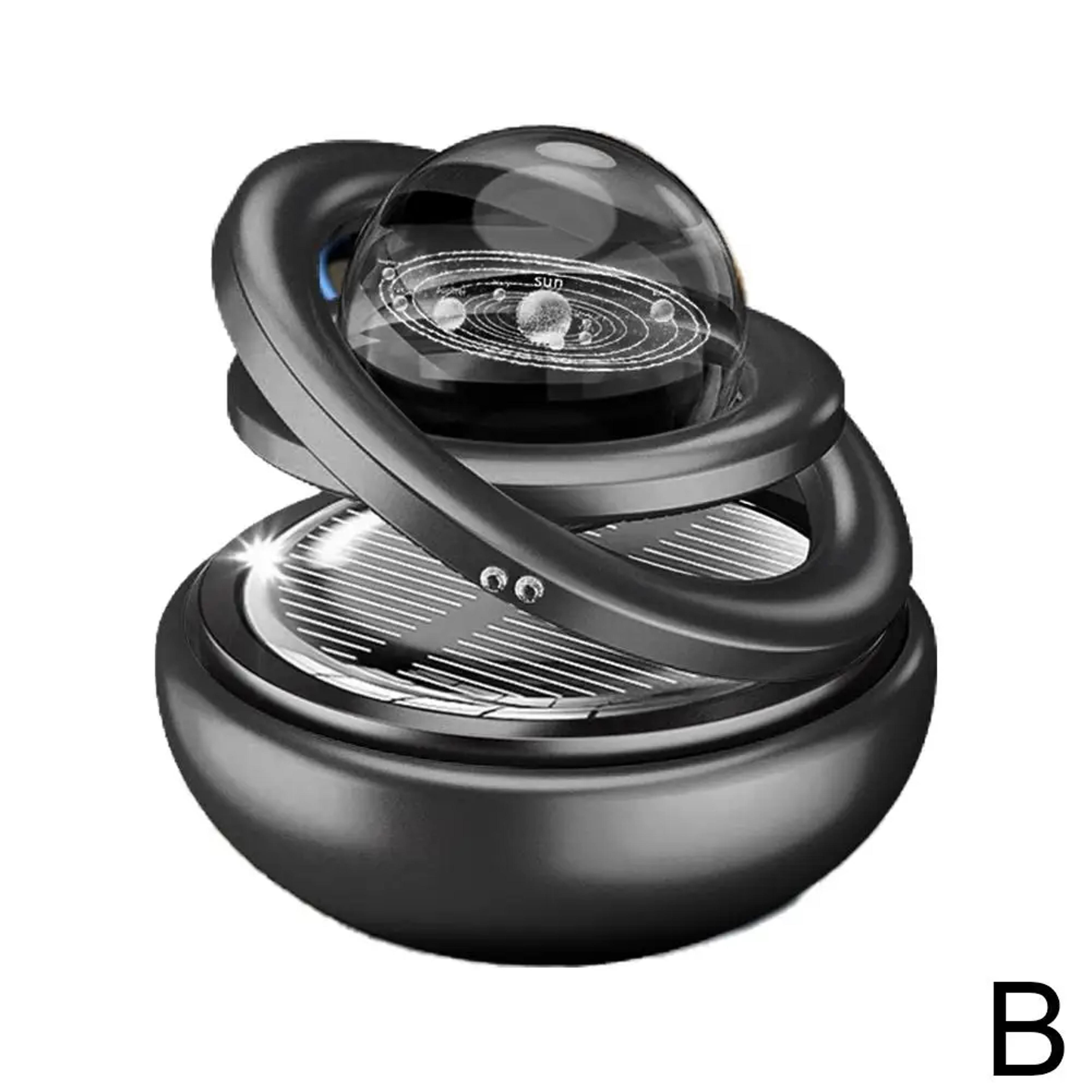 SolarPowered Aromatherapy Star Ball Rotating Car Ornament For Relaxation  Ambiance 6