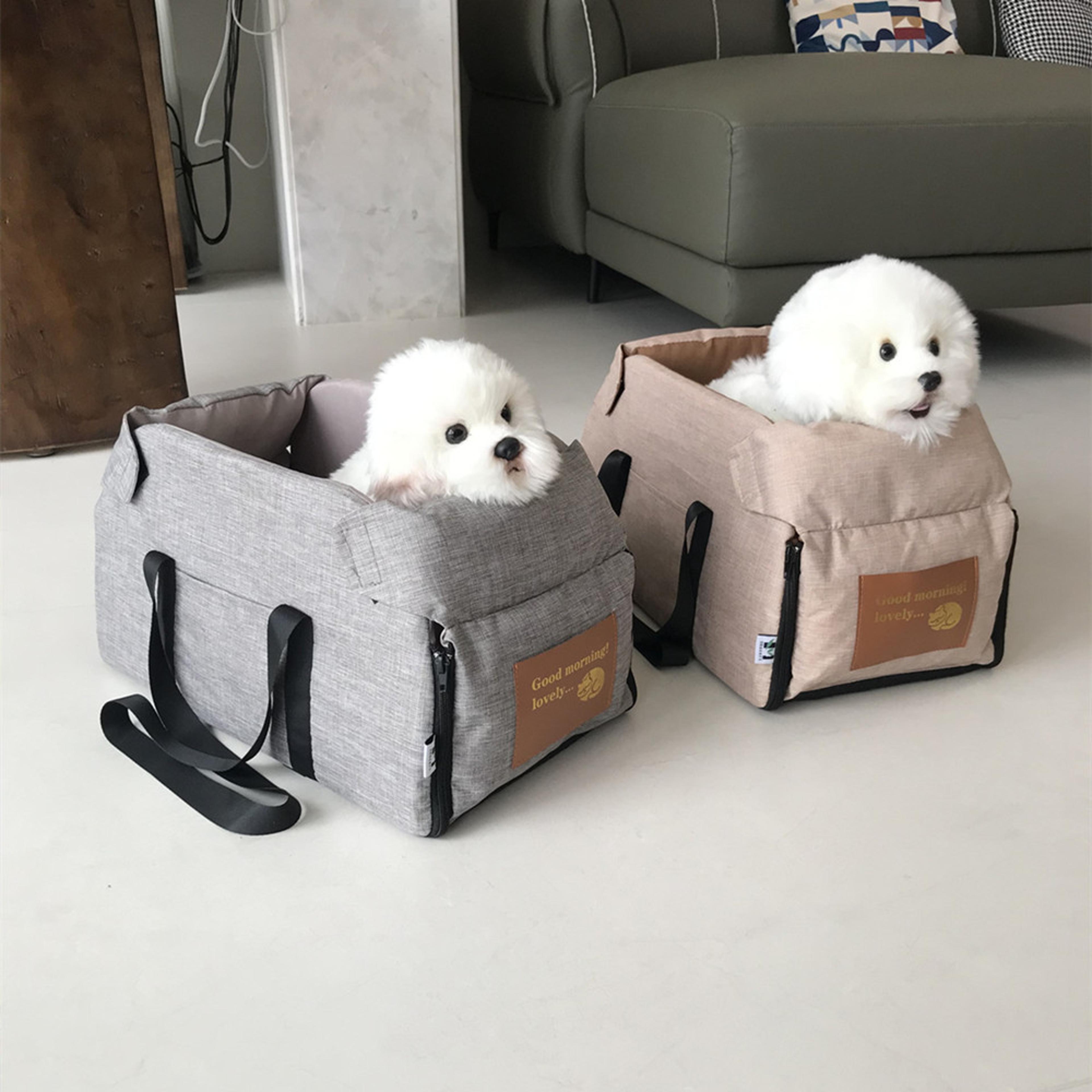 Portable Dog Car Seat Bed For Small Dogs  Cats Safety Travel Bag For Car Rides 2
