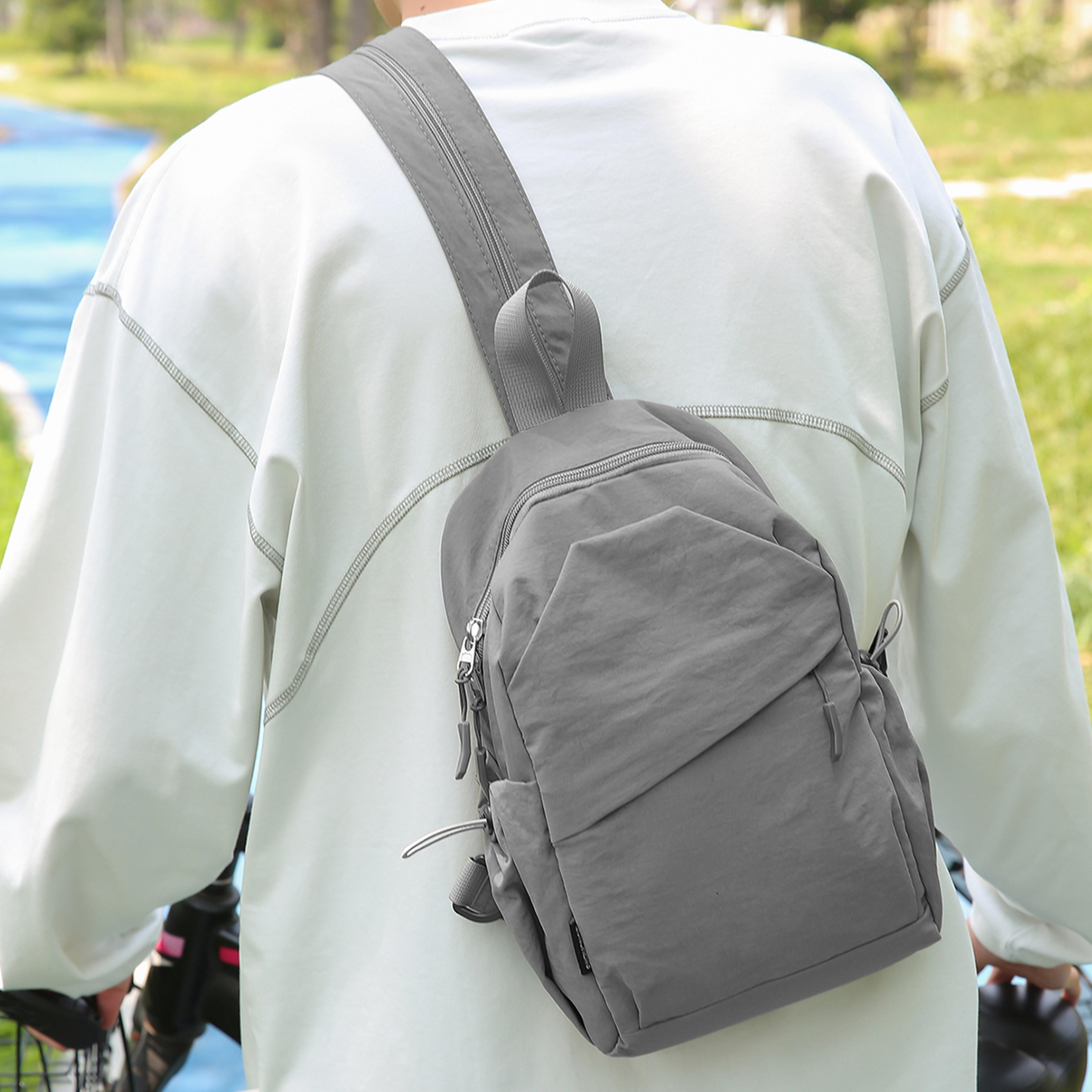 trendy women's portable messenger bag, multifunctional chest bag & small backpack for leisure travel
