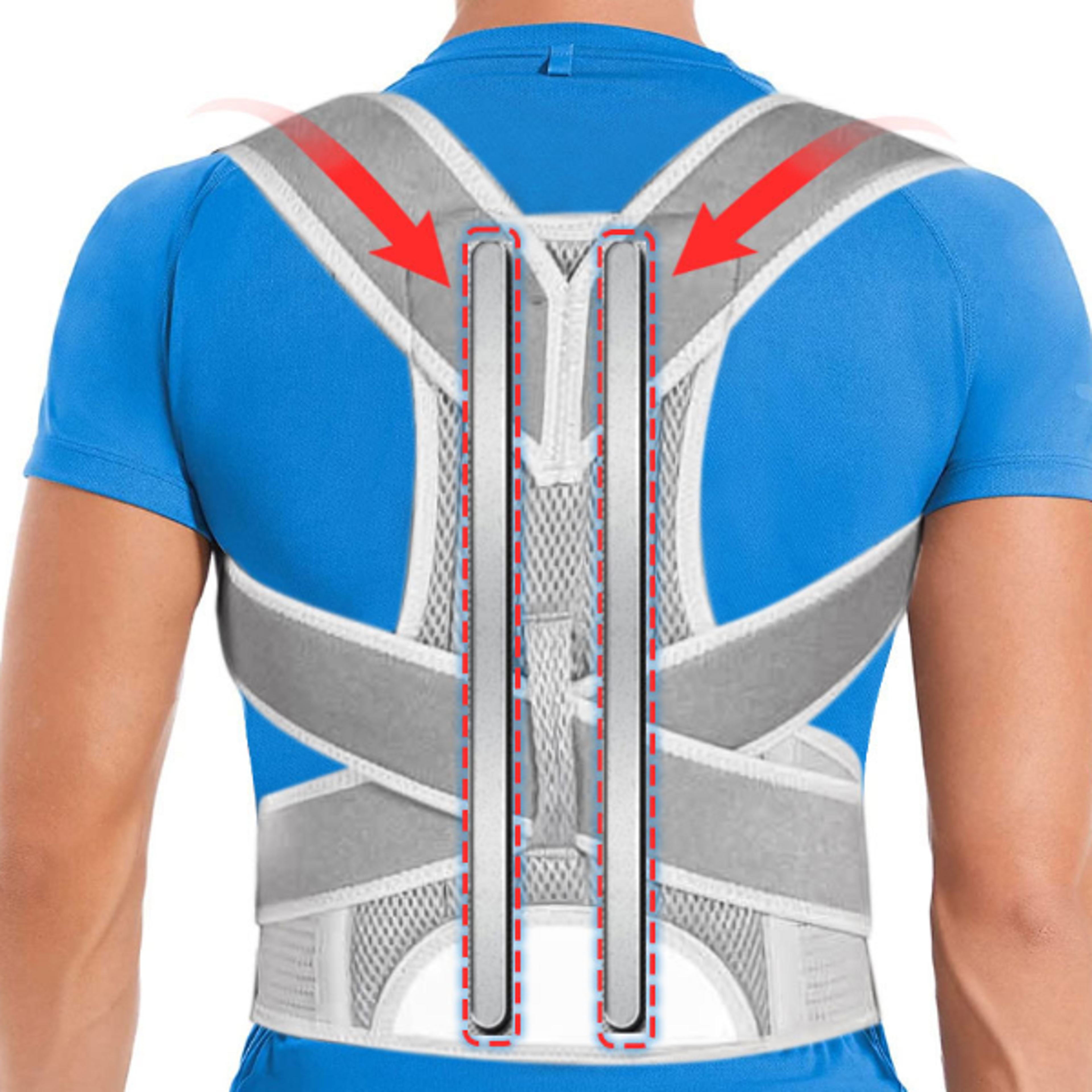 professional back brace for women and men, posture corrector for lumbar & shoulder support, pain relief