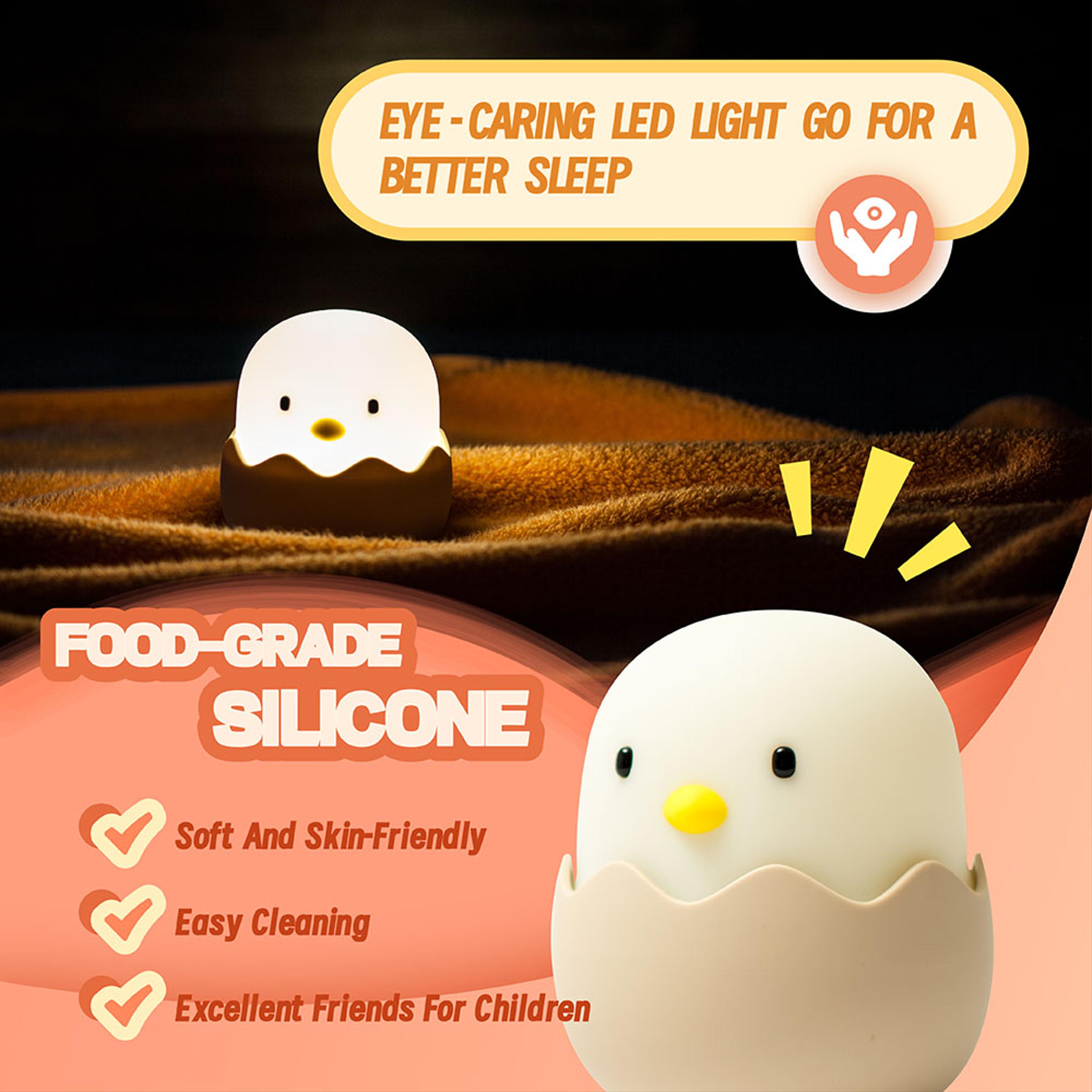 Duck Silicone Night Light For Kids Rechargeable Dimmable Touch Lamp With Timer Perfect Bedroom Deco 3