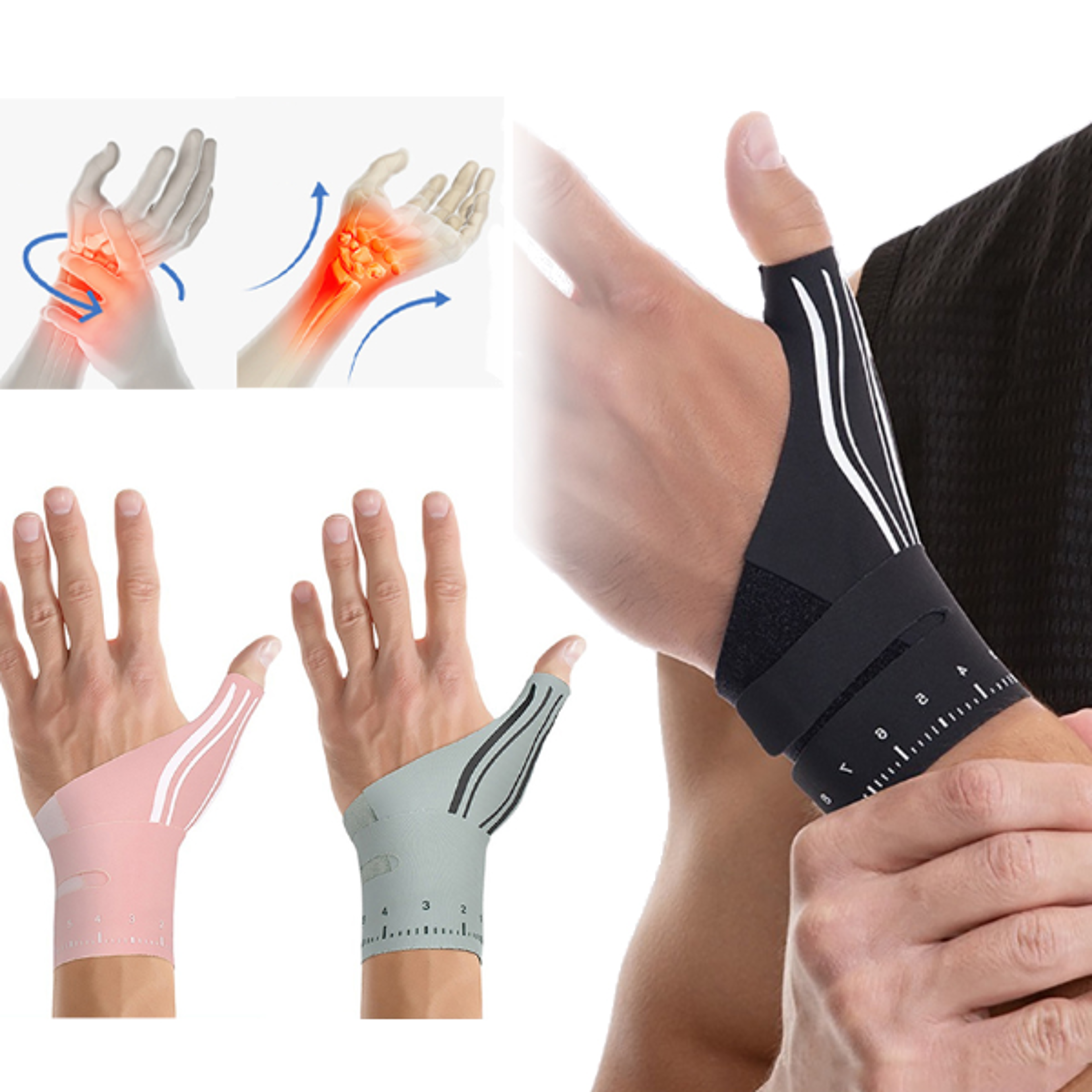 adjustable thumb tendon wrist support brace, relieve joint pressure & stabilize your hand