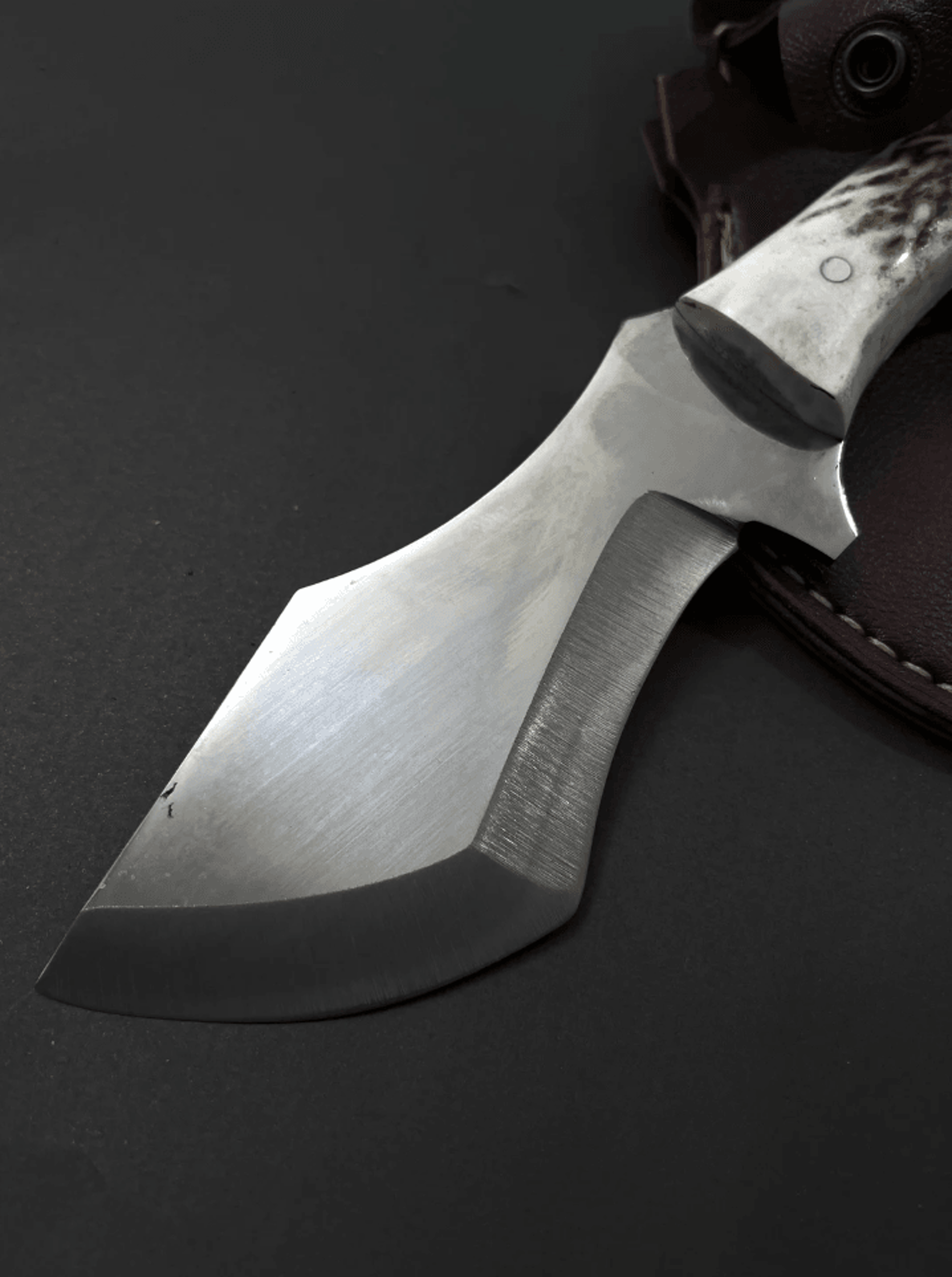 buynow 9 inch full tang outdoor knife antler handle