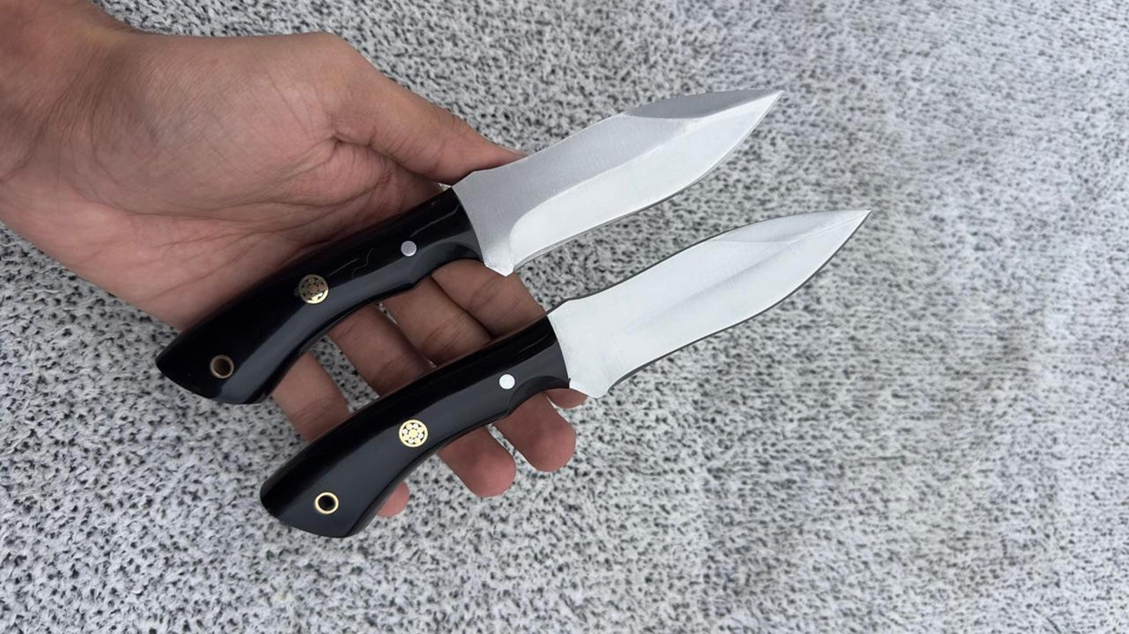 Handmade Skinning Knife Skinner Hunting Knife Bushcraft Camping Tool With Leather Sheath 1