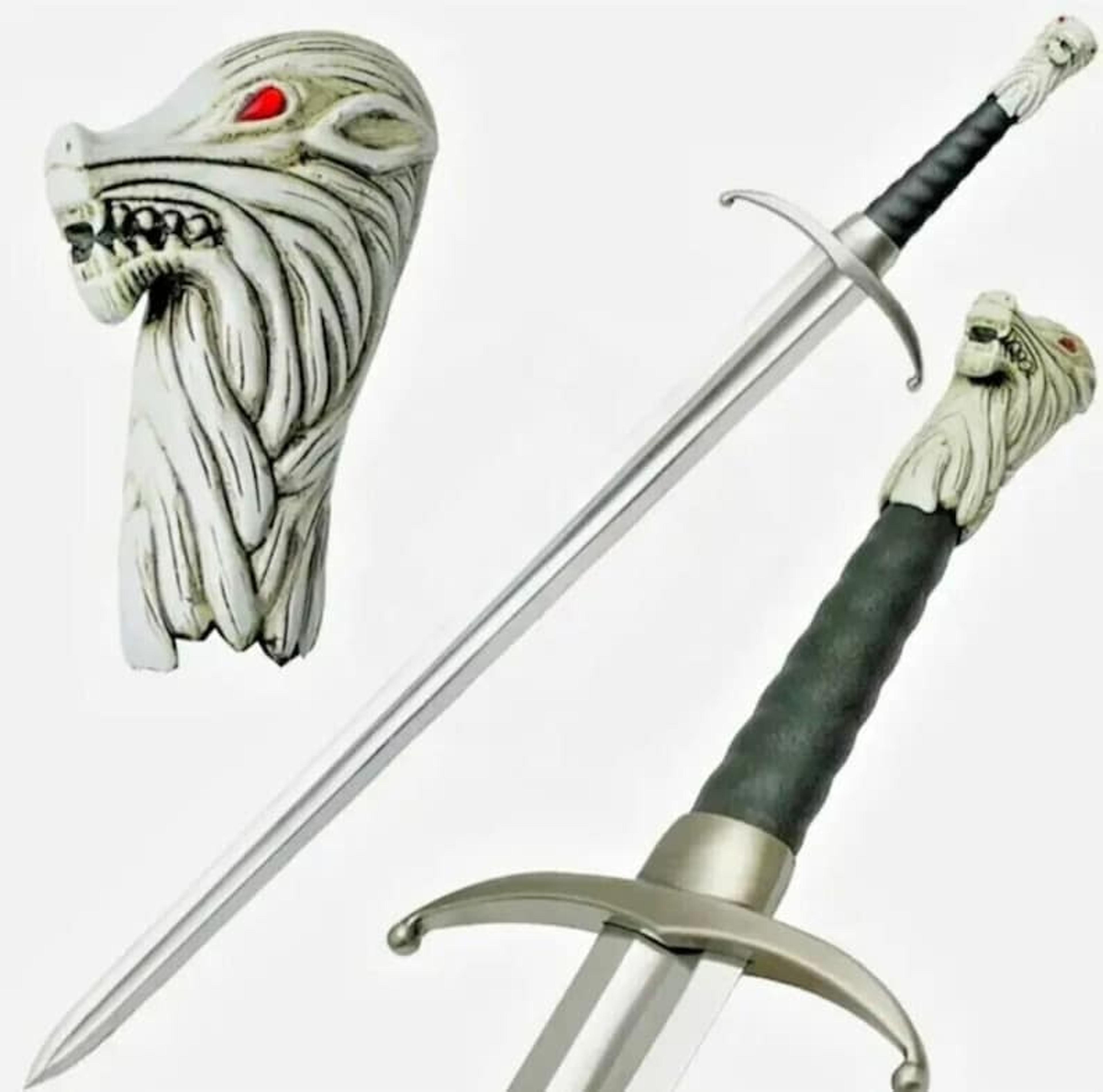 Handmade Long Claw Sword Stainless Steel/Jon Snow Sword/Replica with Wall Plaque
