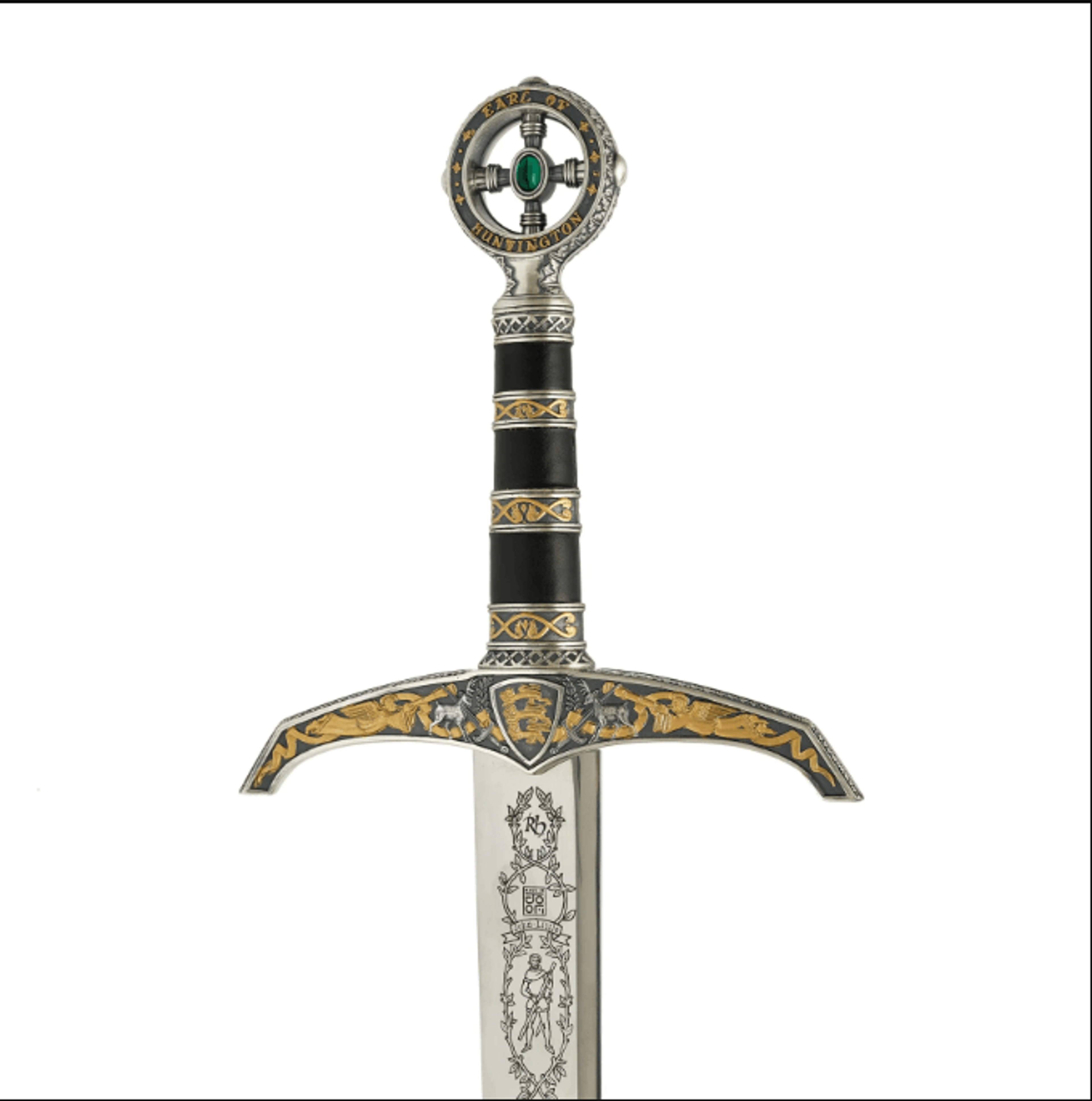 Robin Hood Fantasy Sword  Marto Toledo Steel  Black  Gold Engraved Blade 1