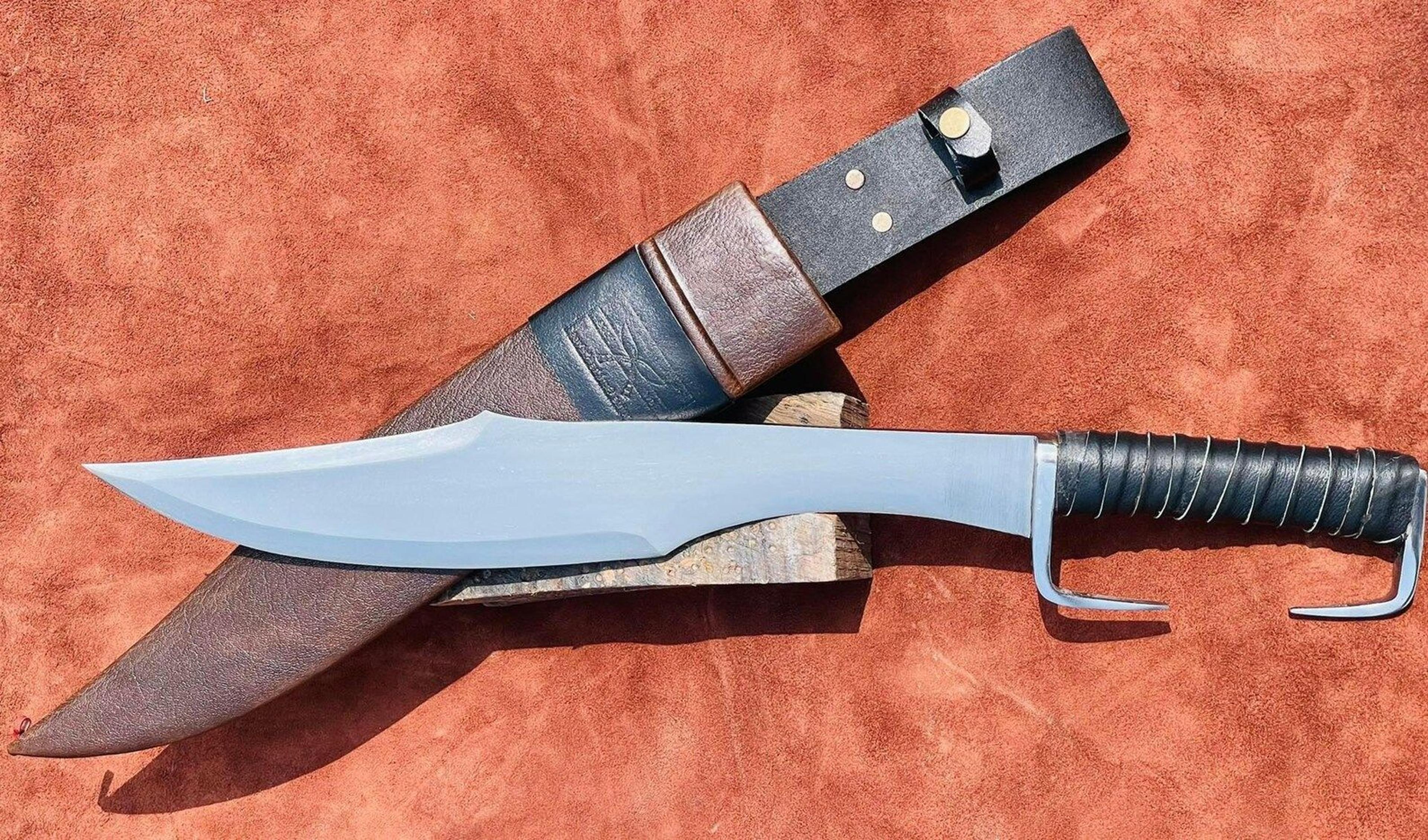 handcrafted custom 12 blade kukri knife for outdoor adventure and camping - unique gift idea for husband or hunter