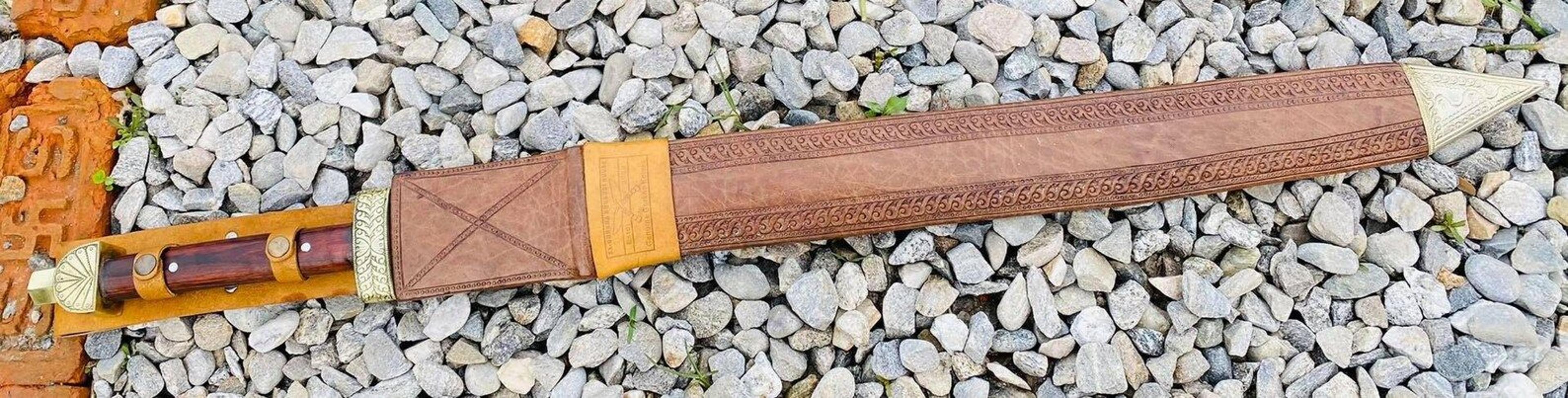 Handmade Khoda Sword With 23 Inch High Carbon Steel Blade And Rosewood Handle  Unique Gift Fro 4